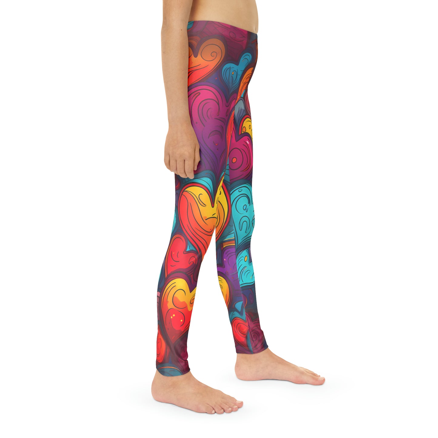 Colorful Hearts Girls Leggings