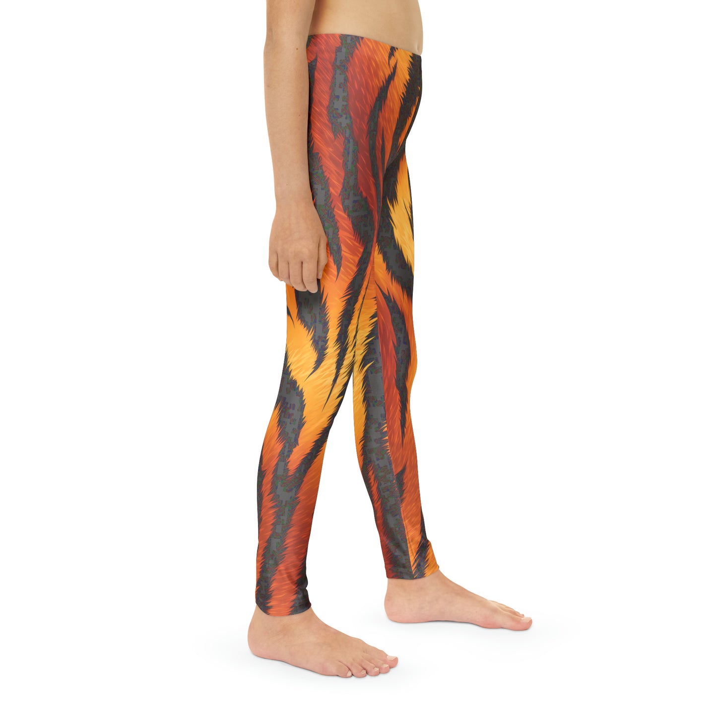 Tiger Print Girls Leggings