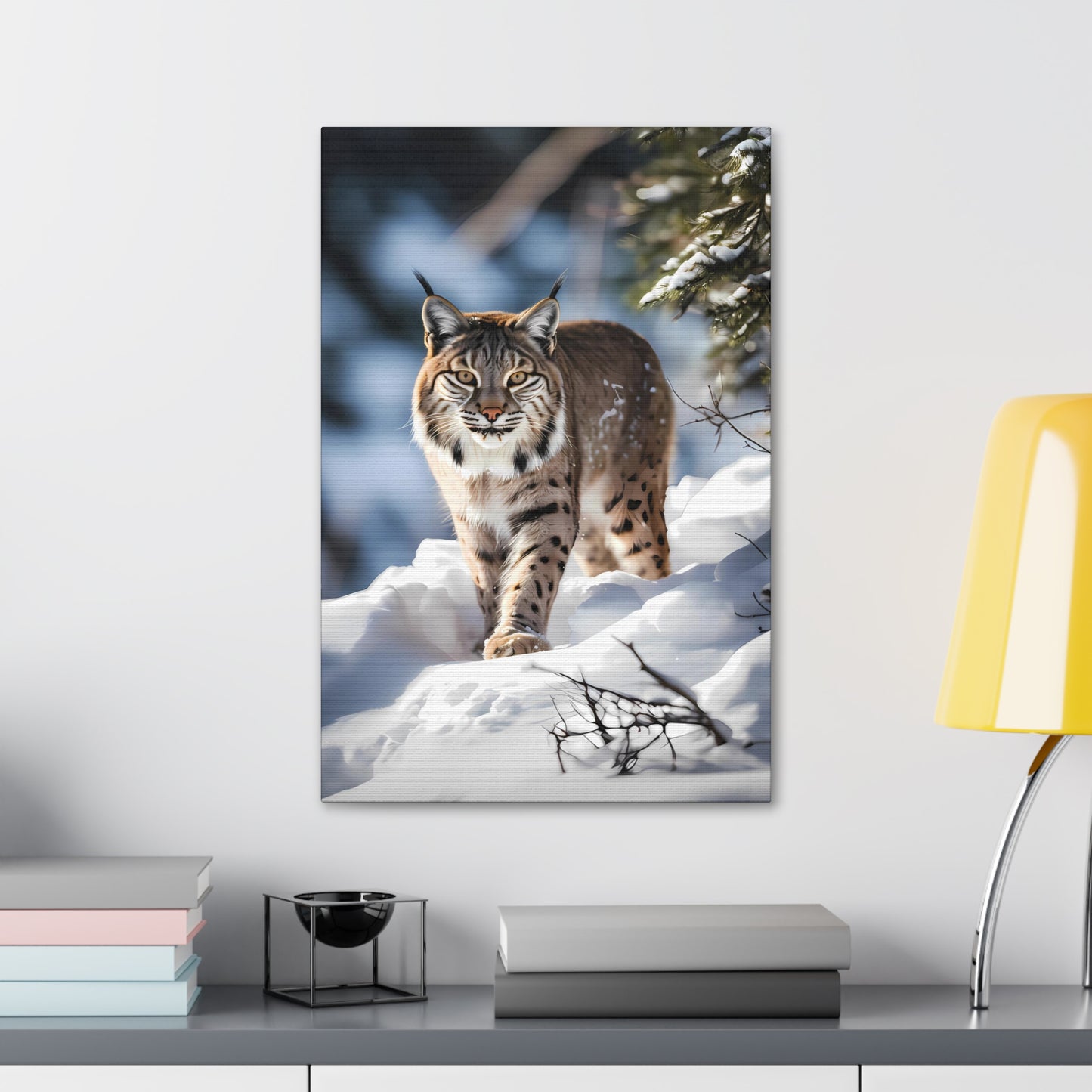 Cat Scratch Fever - Bobcat Canvas Art Print (1.5'')