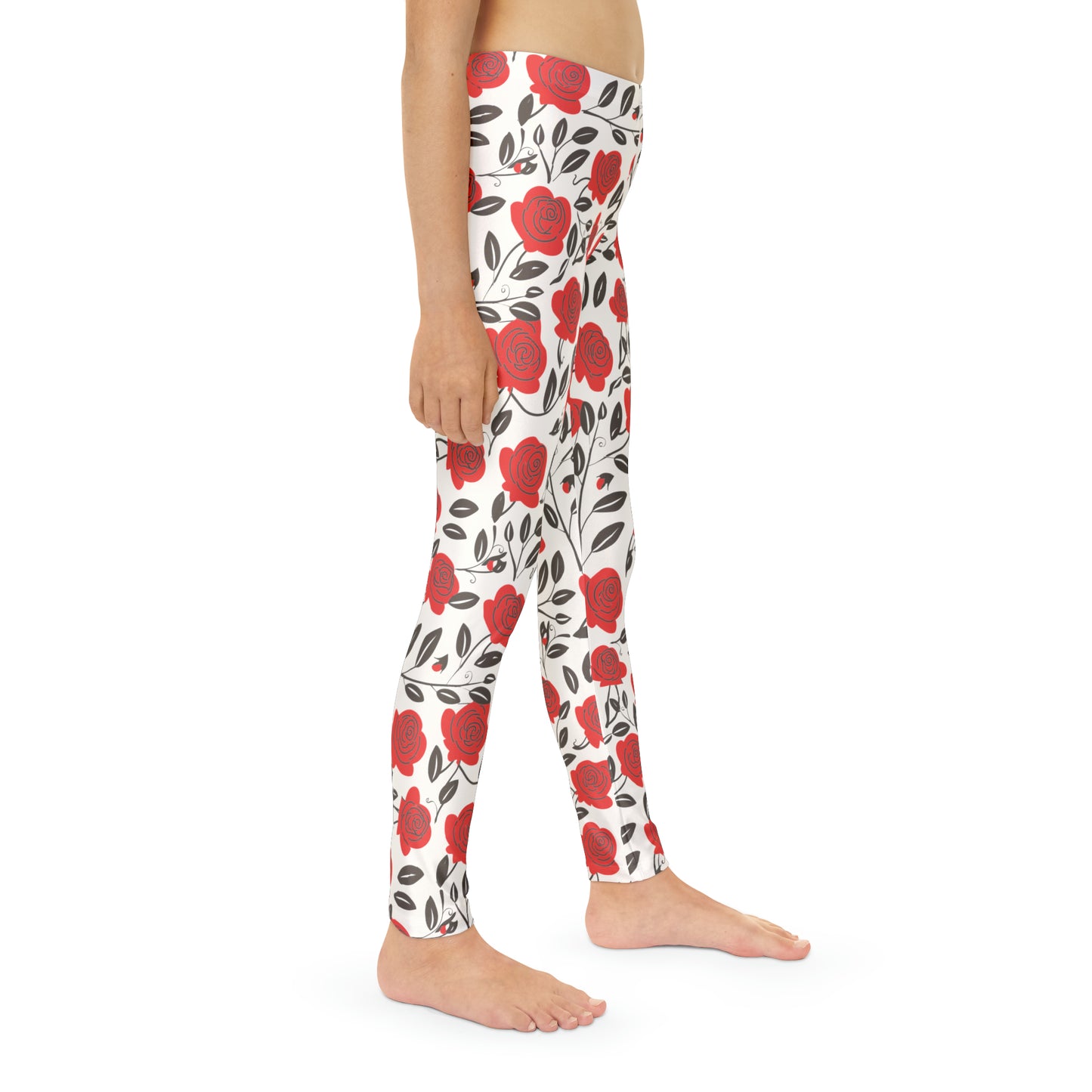 Red Roses Girls Leggings