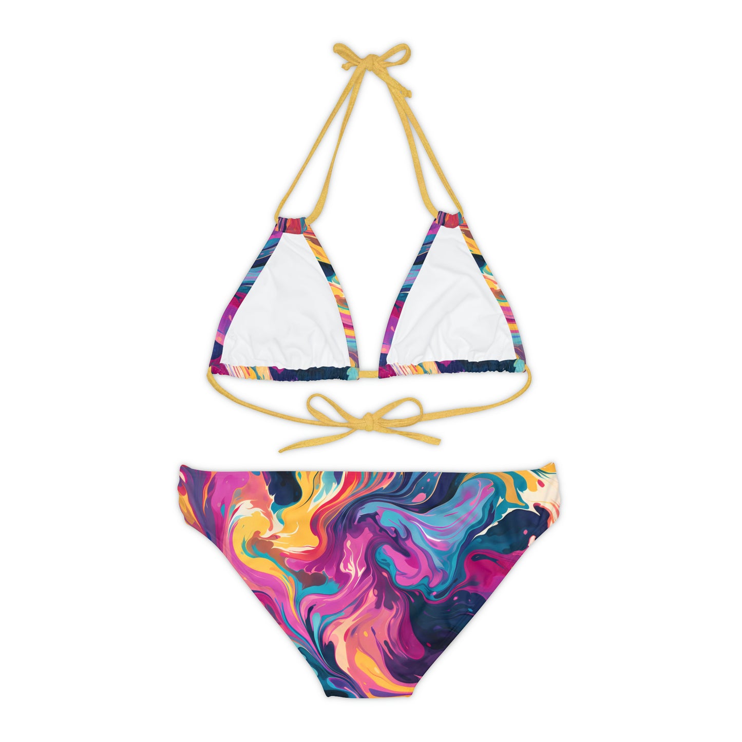 Tie-Dye Delight Strappy Bikini Set