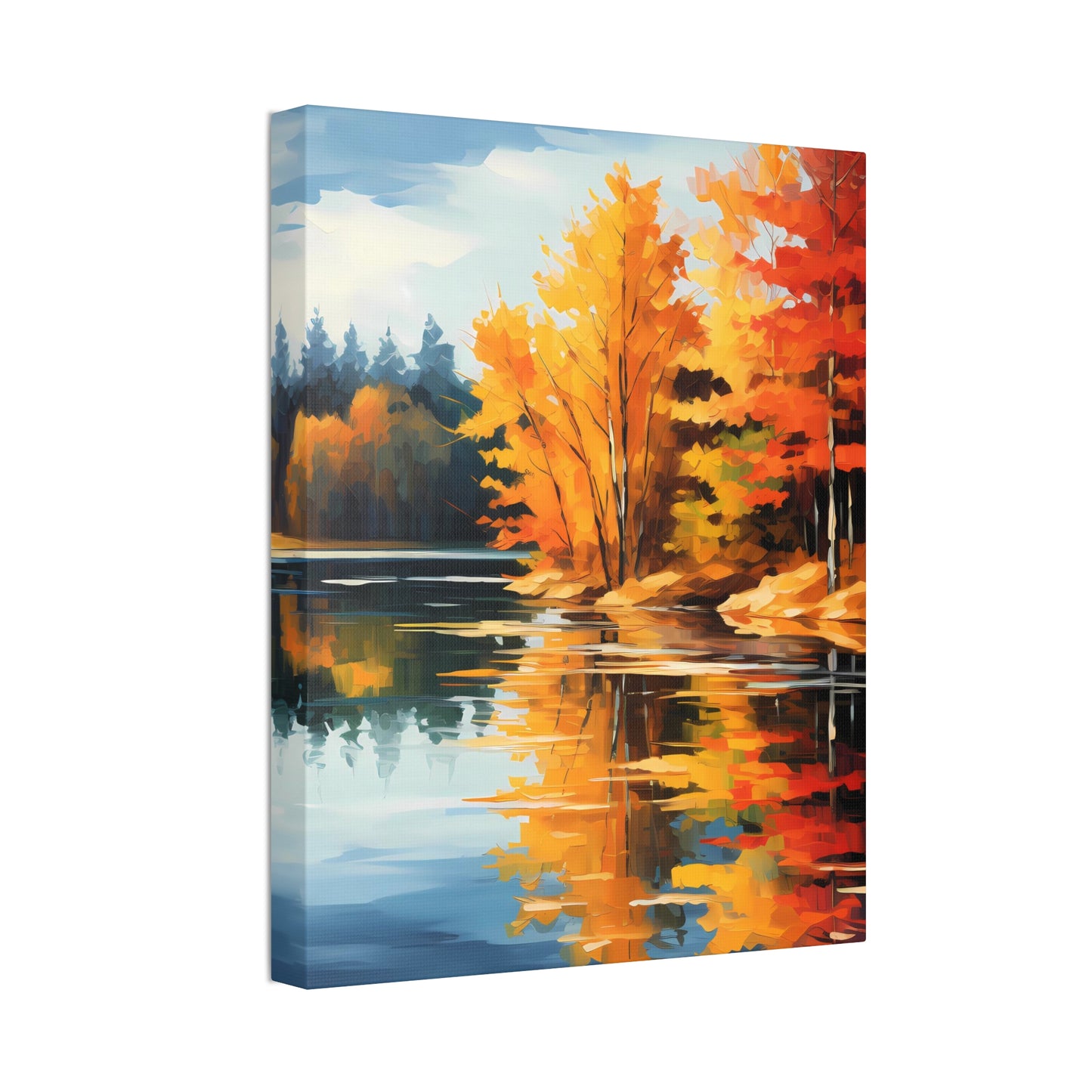 Autumn's Mirror Lake