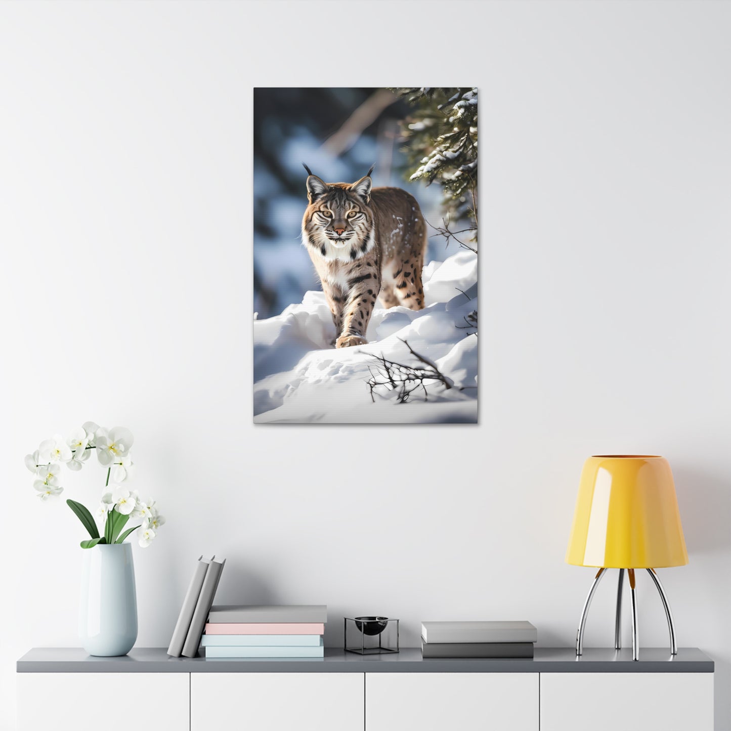 Cat Scratch Fever - Bobcat Canvas Art Print (1.5'')