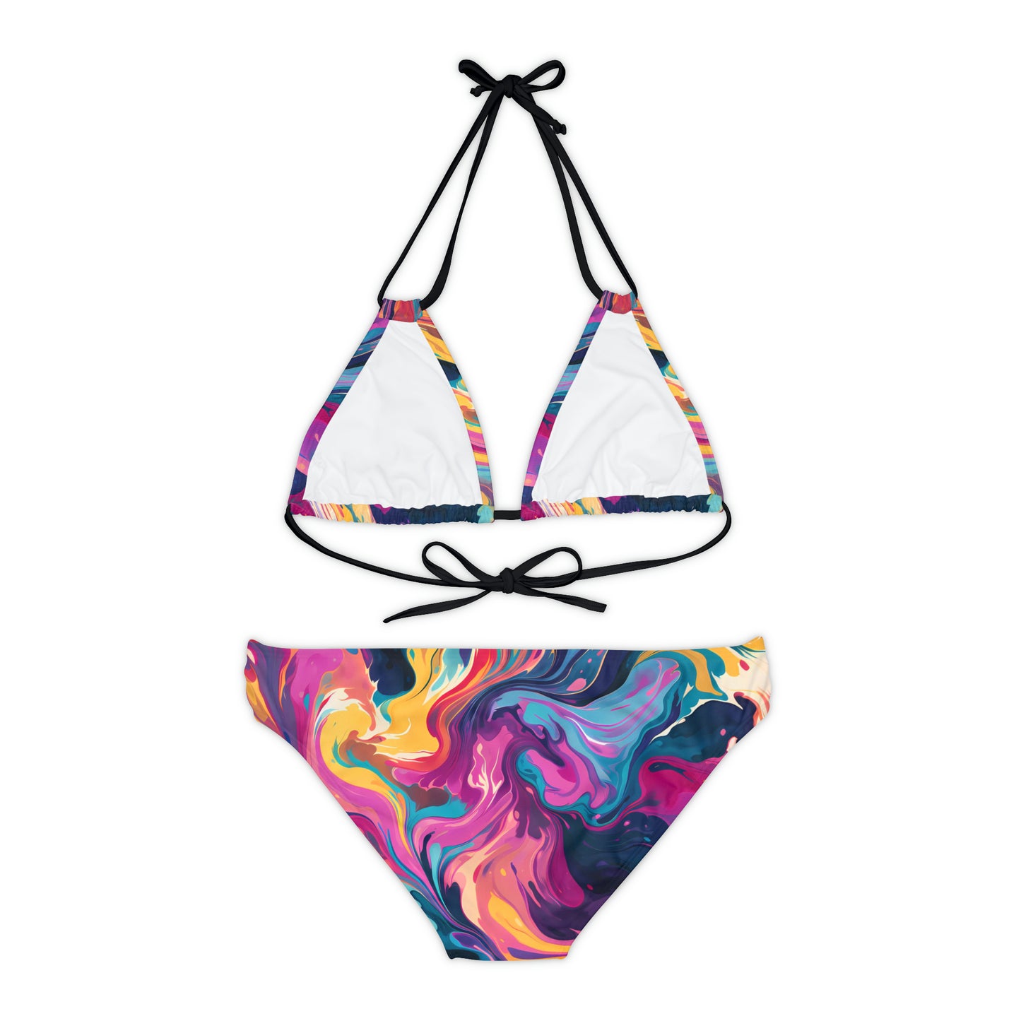 Tie-Dye Delight Strappy Bikini Set