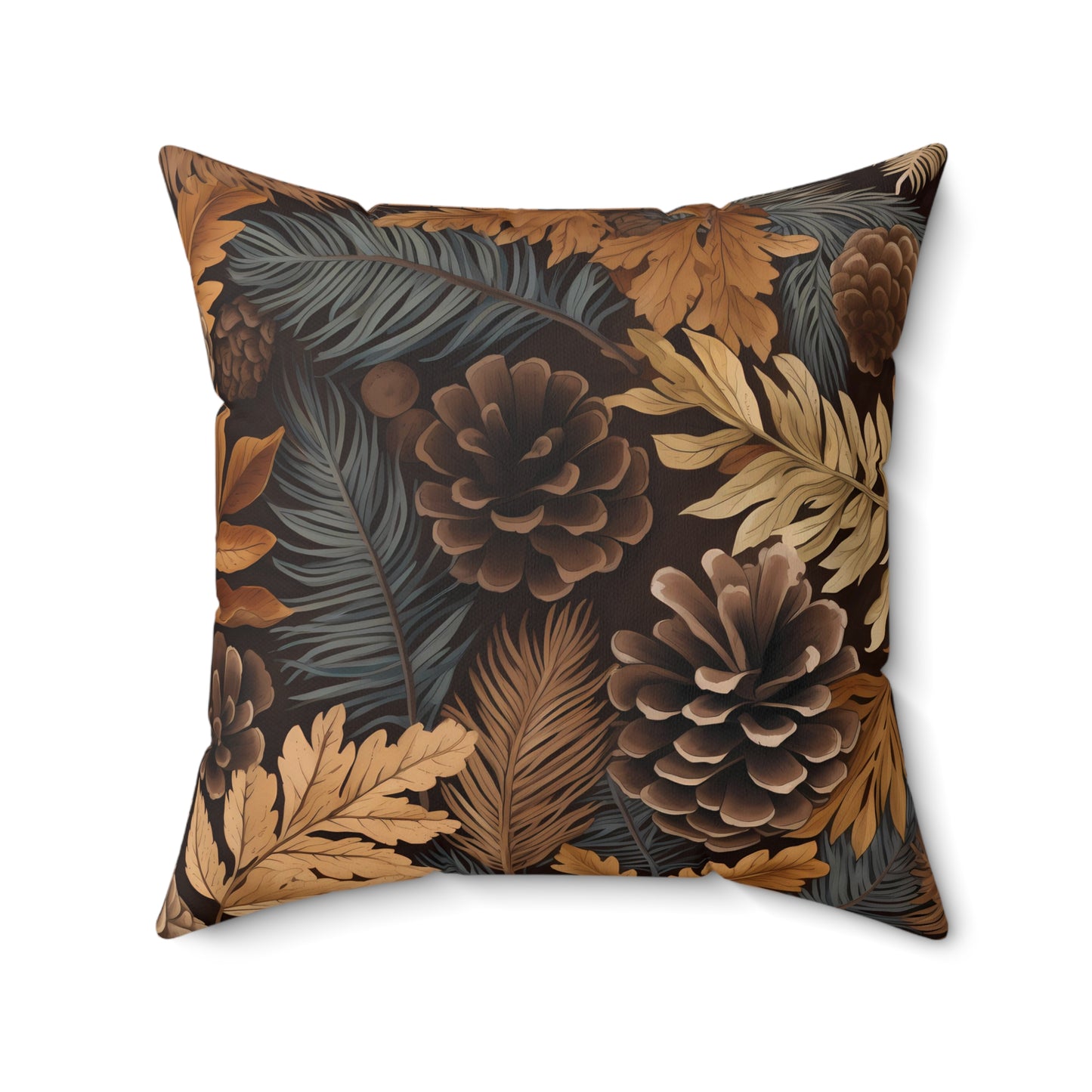 Fall Pine Spun Polyester Square Pillow