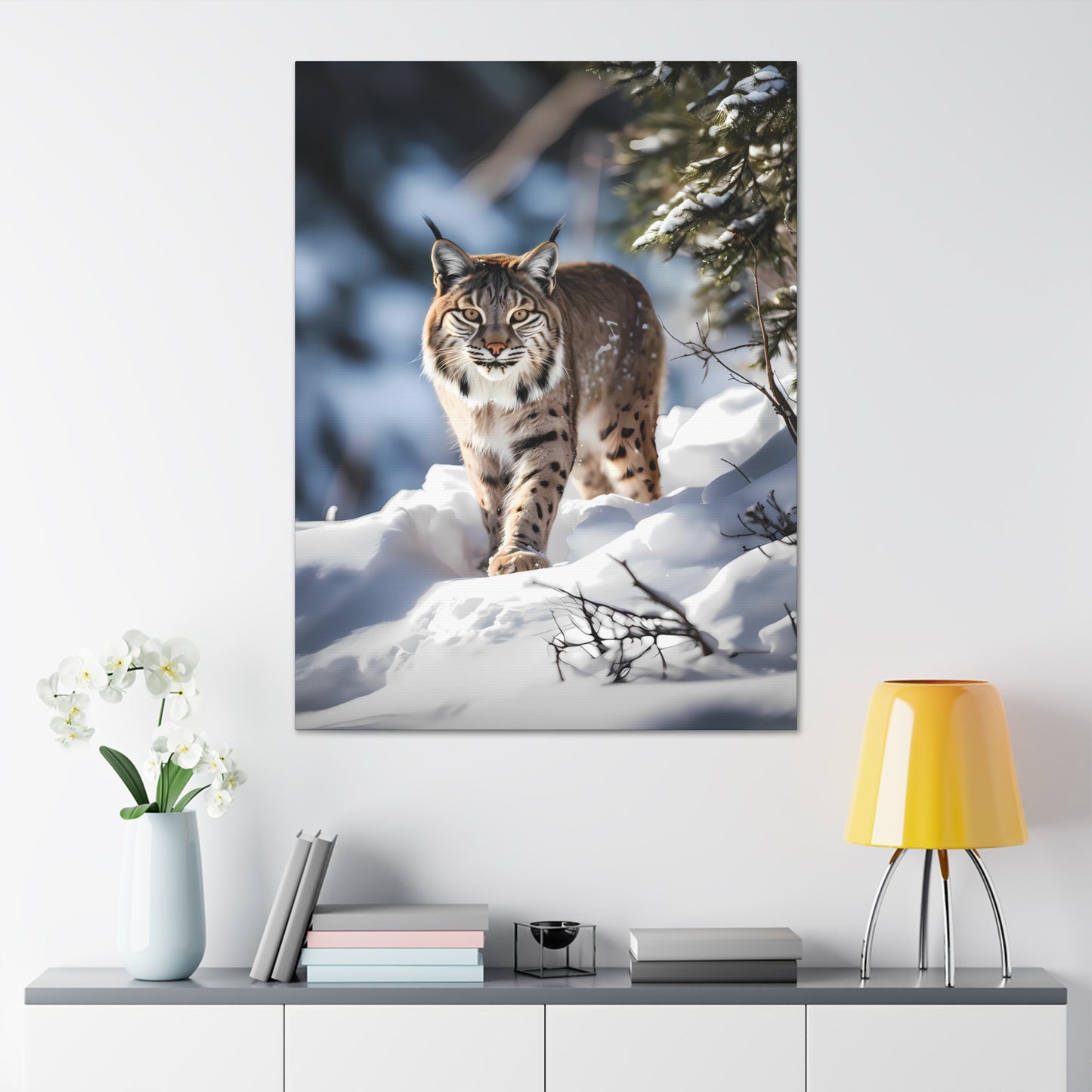 Cat Scratch Fever - Bobcat Canvas Art Print (1.5'')