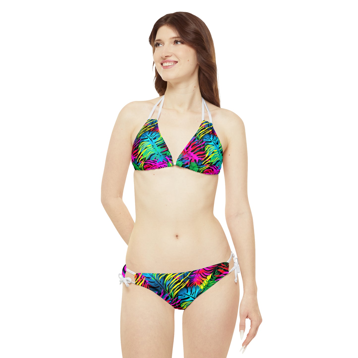 Neon Jungle Strappy Bikini Set
