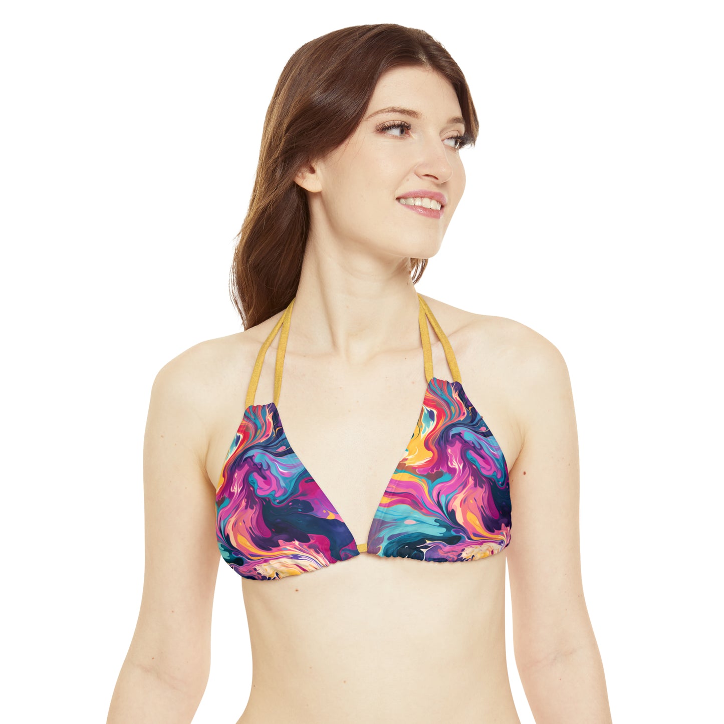 Tie-Dye Delight Strappy Bikini Set