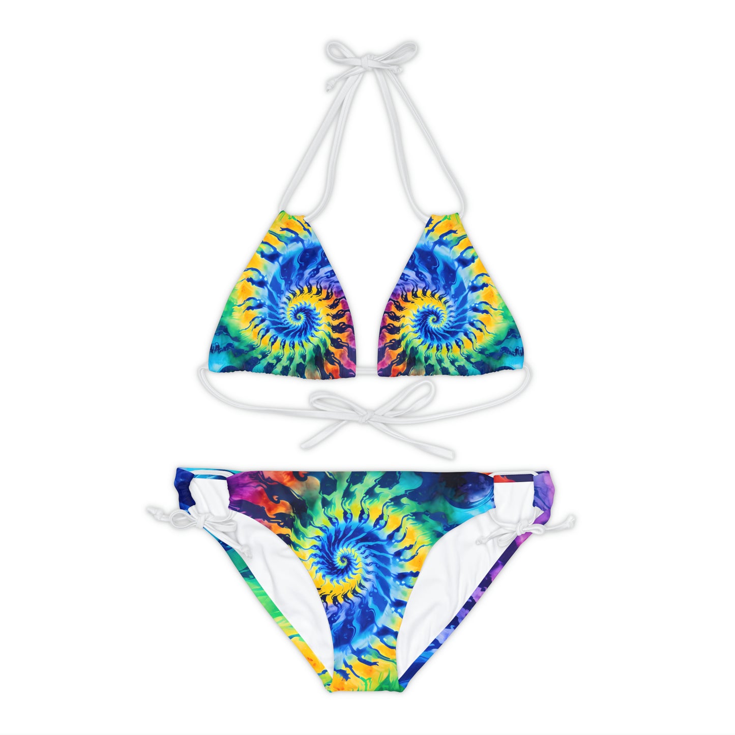 Spiral Tie-Dye Strappy Bikini Set