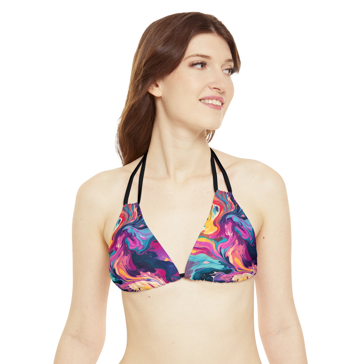 Tie-Dye Delight Strappy Bikini Set