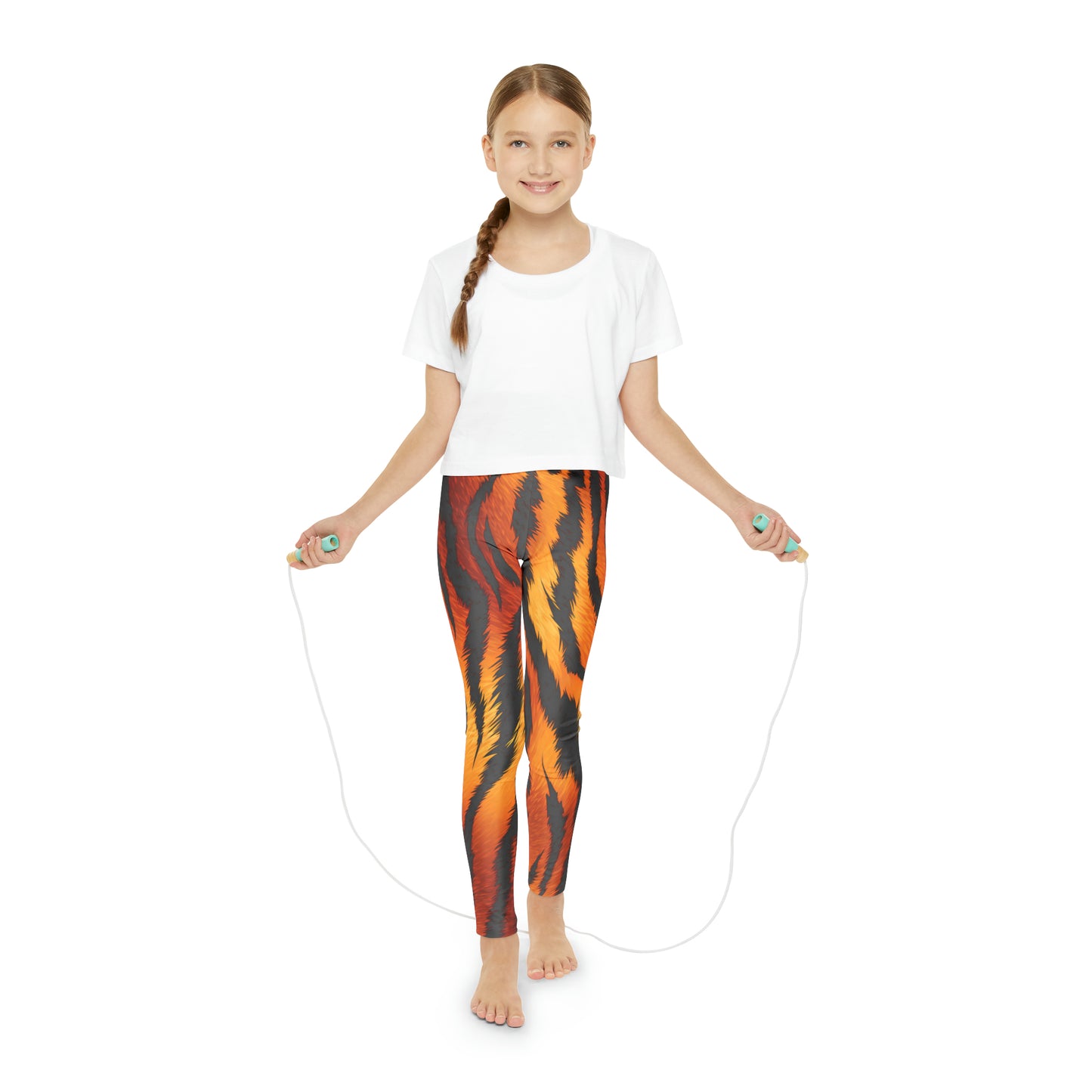 Tiger Print Girls Leggings