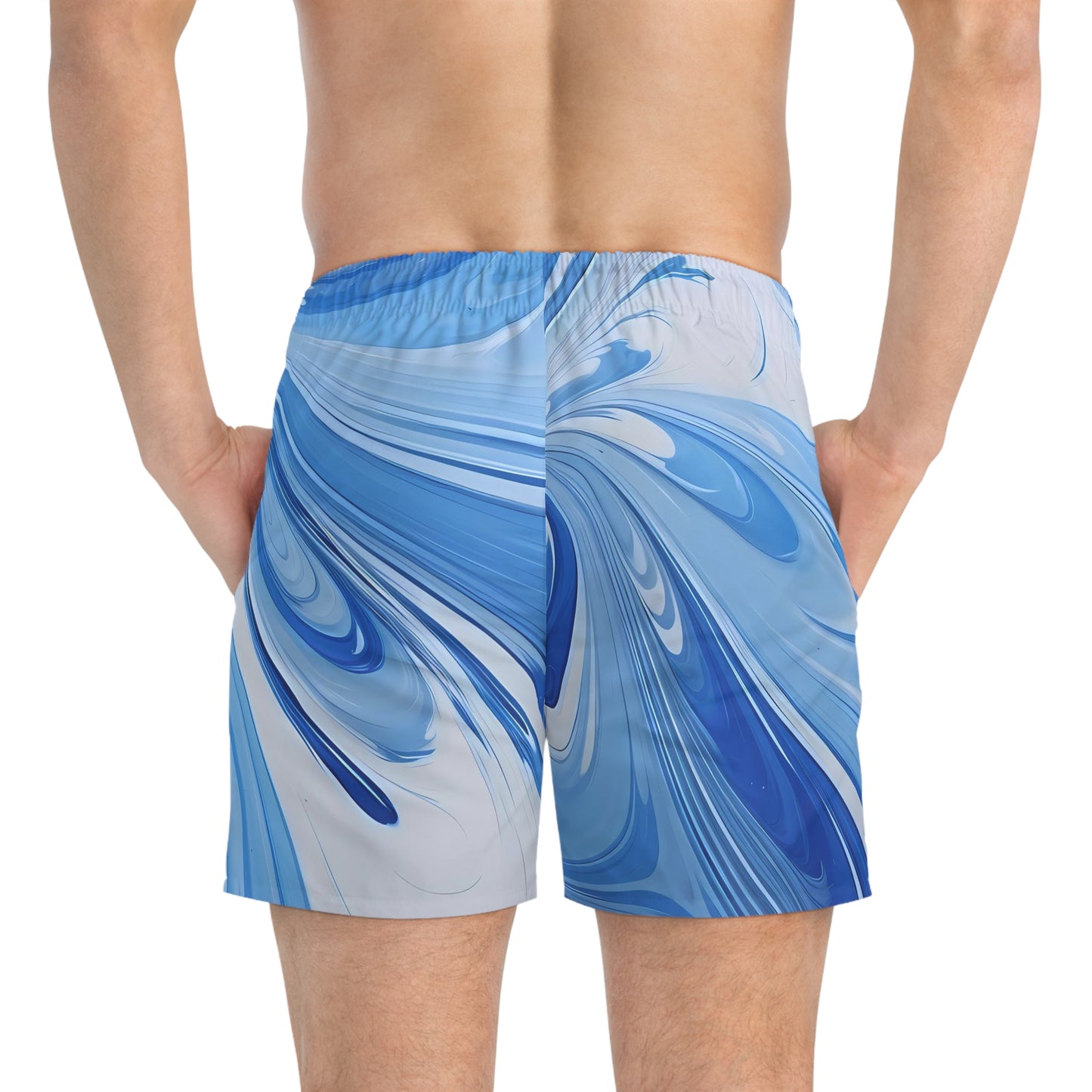 Blue and White Fluid