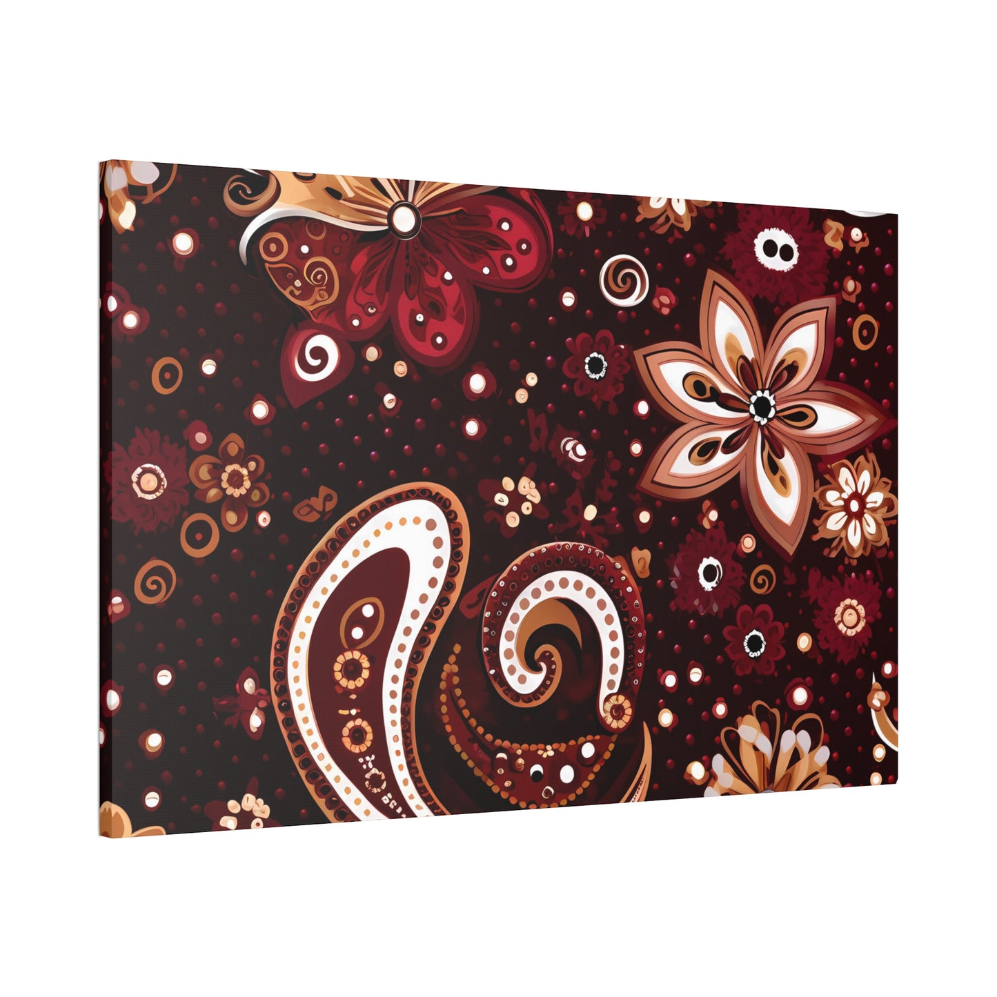 Maroon Flowery Paisley I