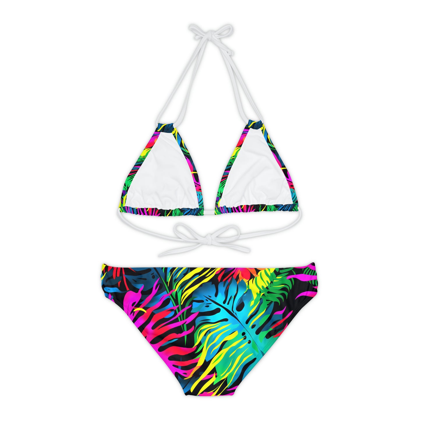 Neon Jungle Strappy Bikini Set