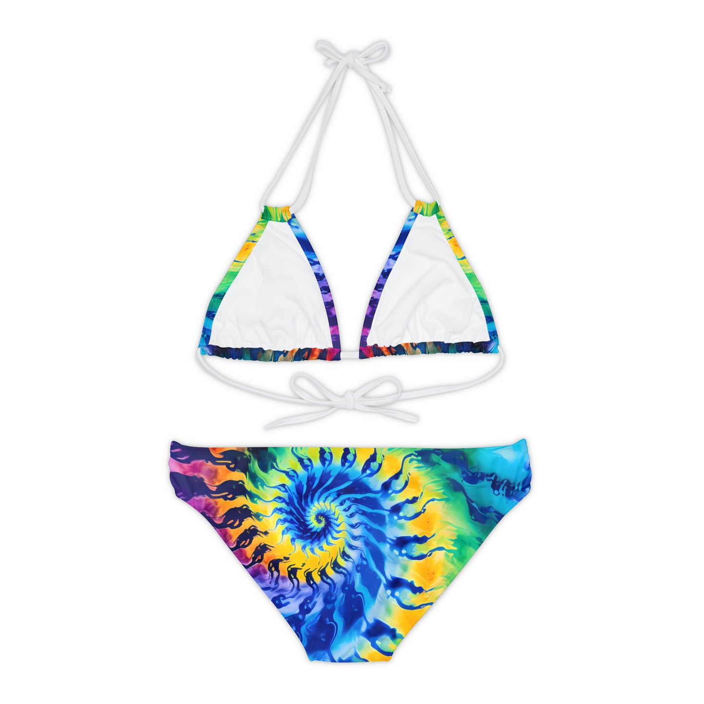 Spiral Tie-Dye Strappy Bikini Set