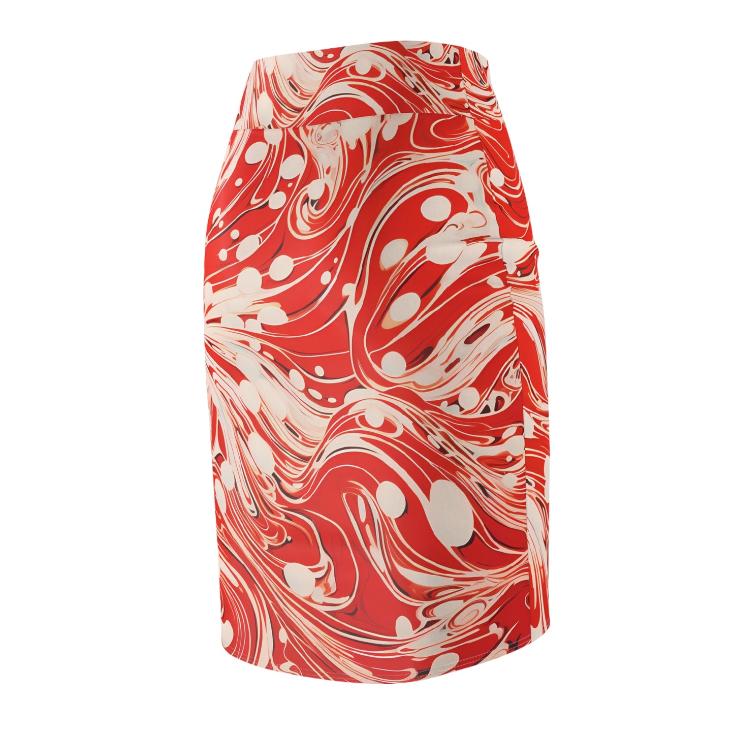 Red and White Swirls