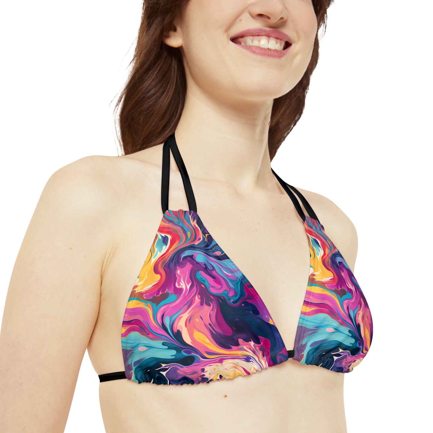 Tie-Dye Delight Strappy Bikini Set