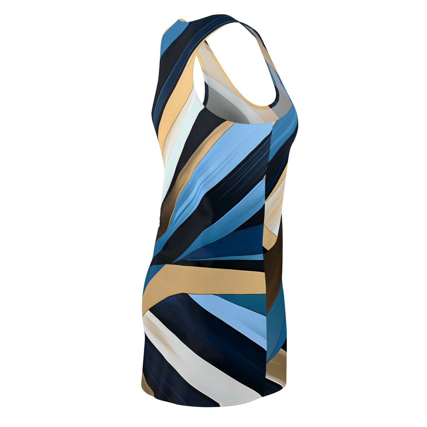 Blue, Black and Gold Racerback Dress