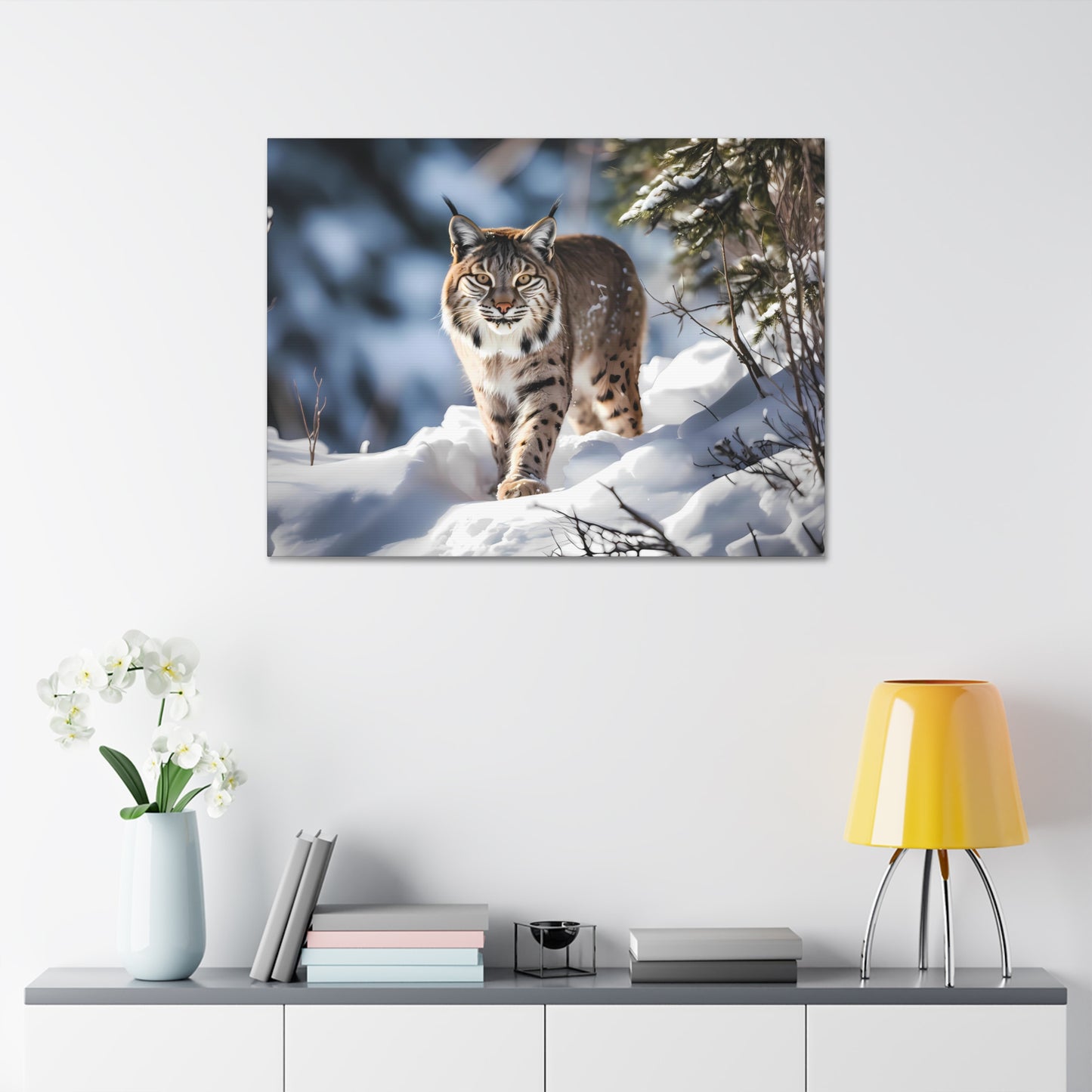 Cat Scratch Fever - Bobcat Canvas Art Print (1.5'')