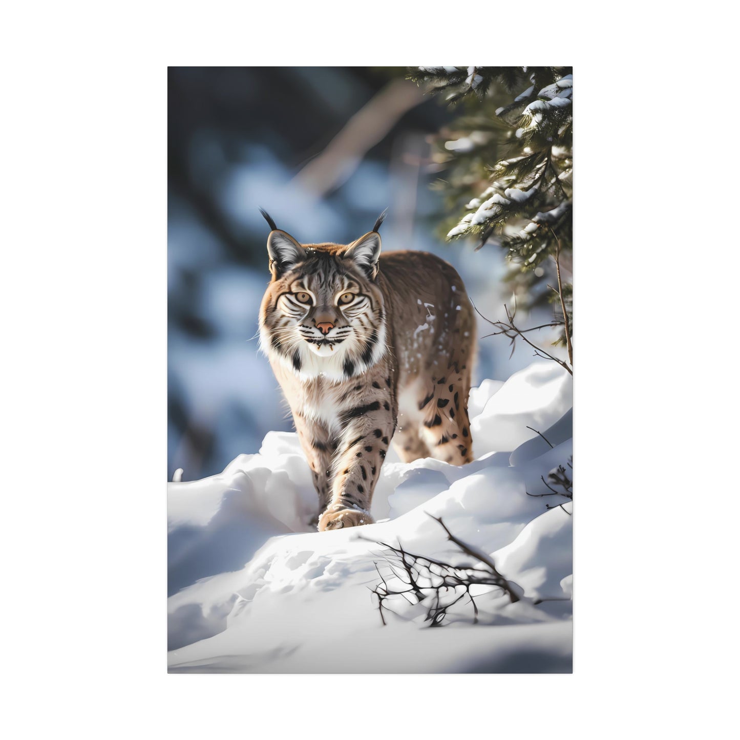Cat Scratch Fever - Bobcat Canvas Art Print (1.5'')