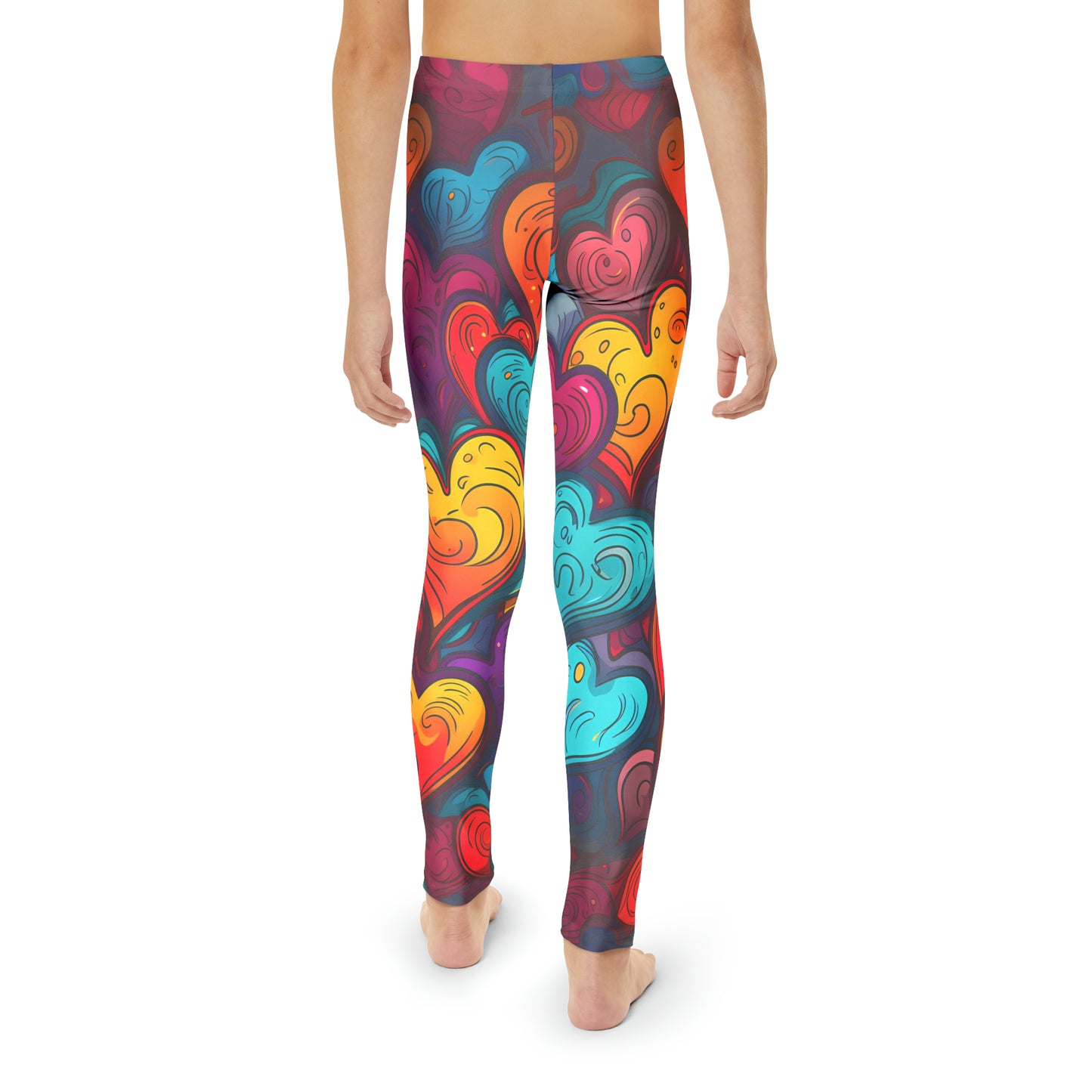 Colorful Hearts Girls Leggings