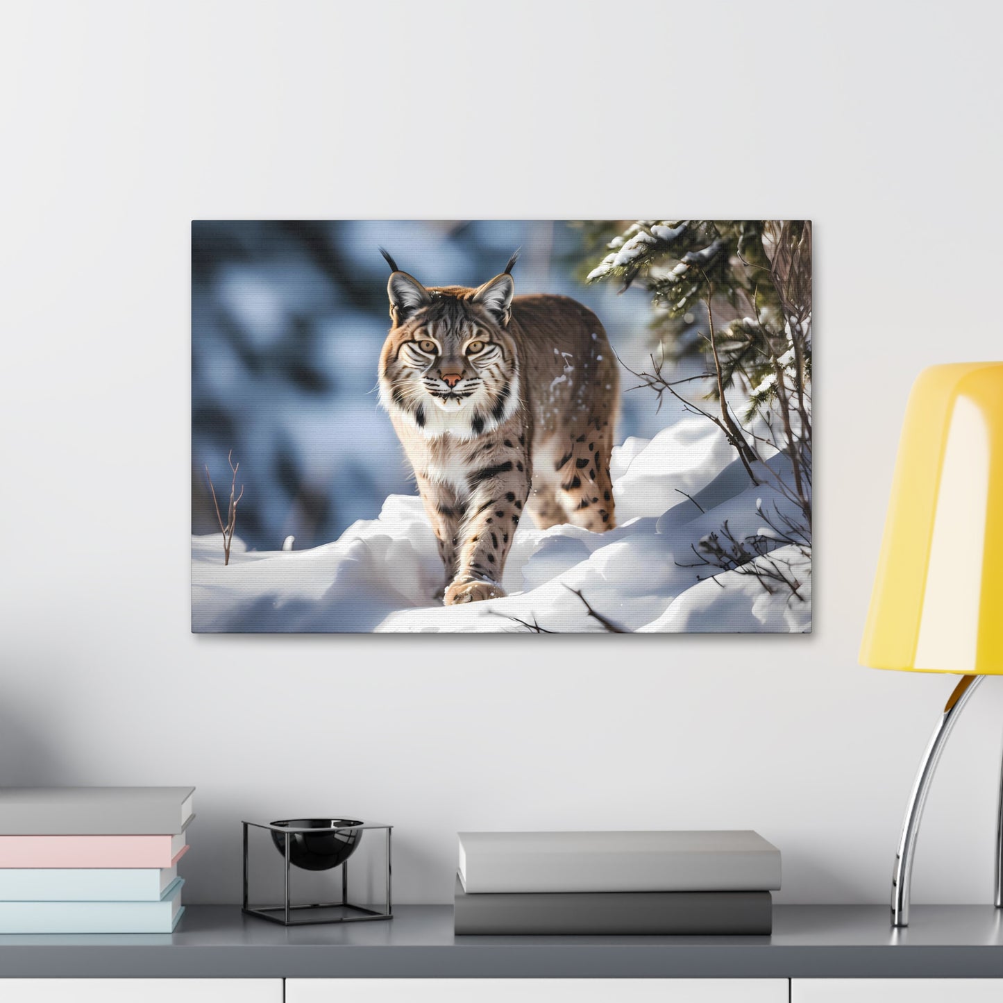 Cat Scratch Fever - Bobcat Canvas Art Print (1.5'')