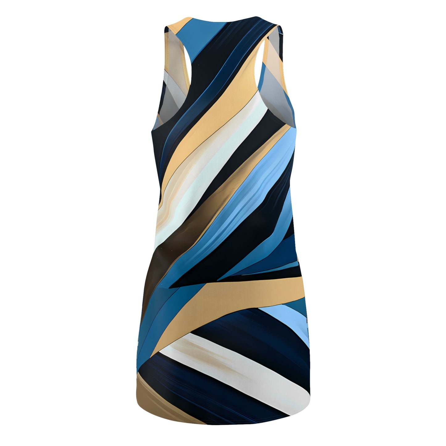 Blue, Black and Gold Racerback Dress