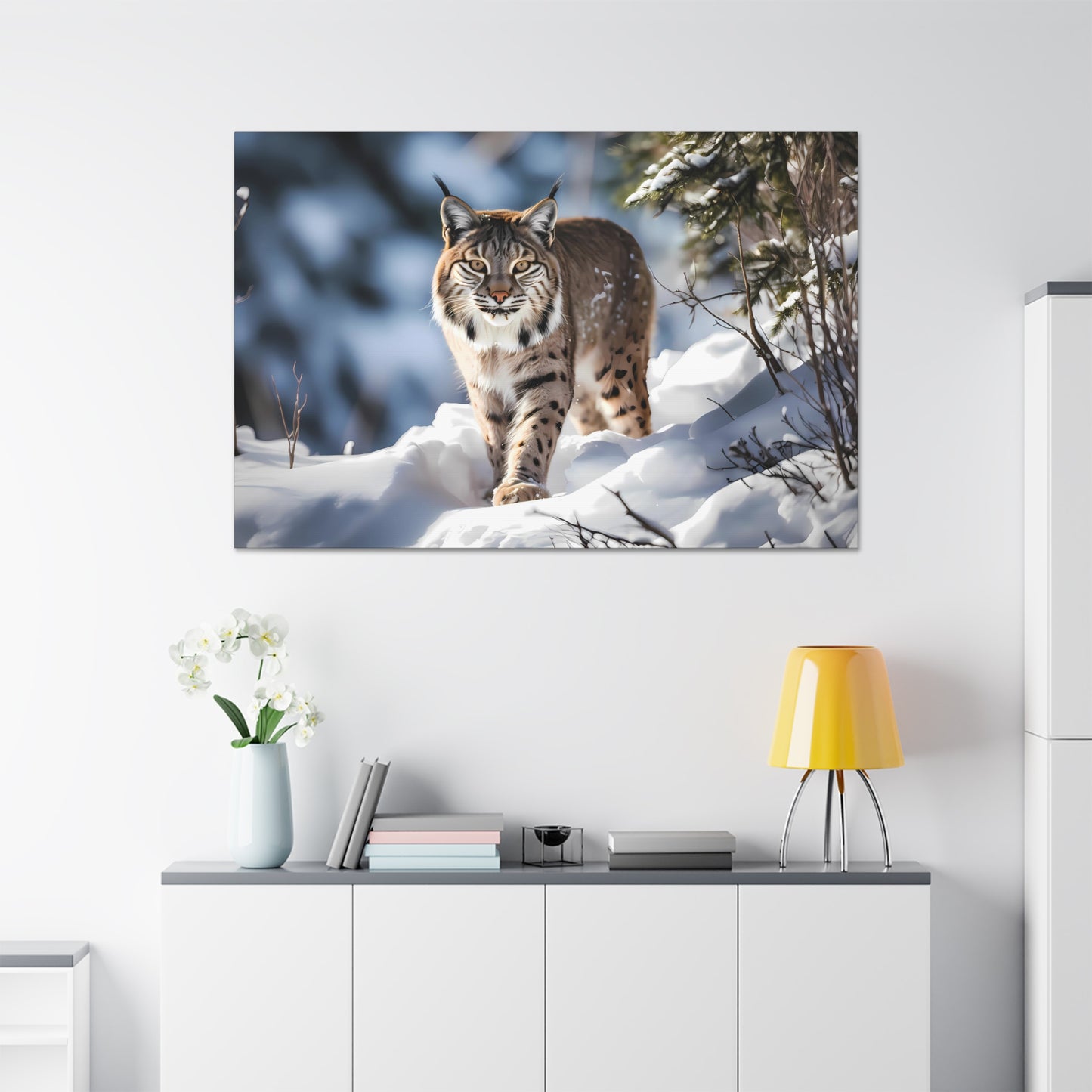 Cat Scratch Fever - Bobcat Canvas Art Print (1.5'')