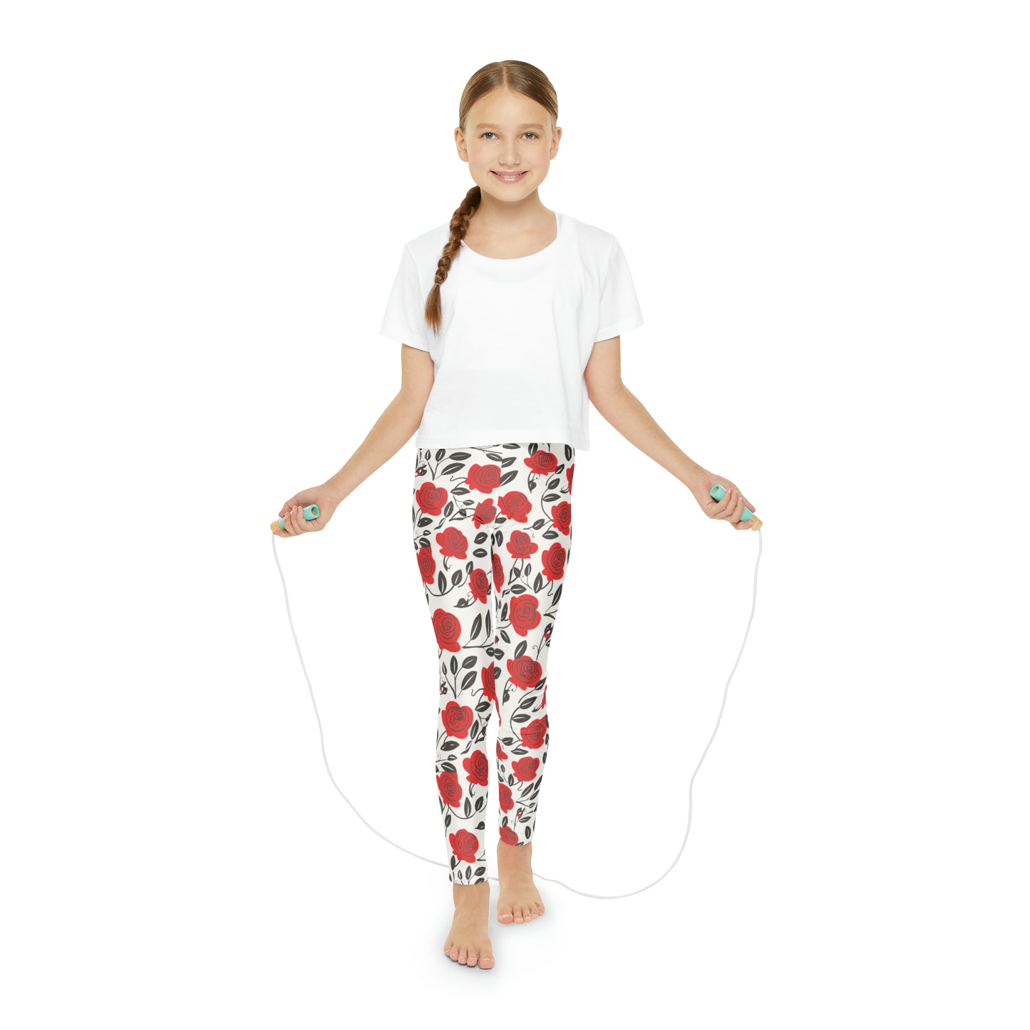 Red Roses Girls Leggings
