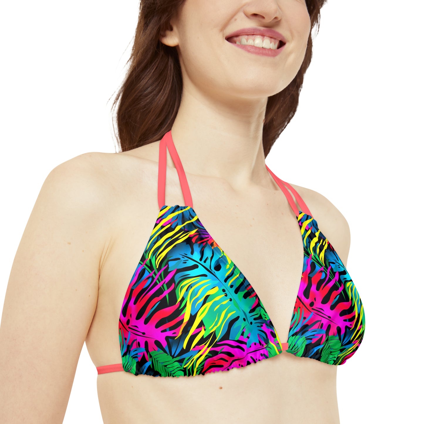 Neon Jungle Strappy Bikini Set