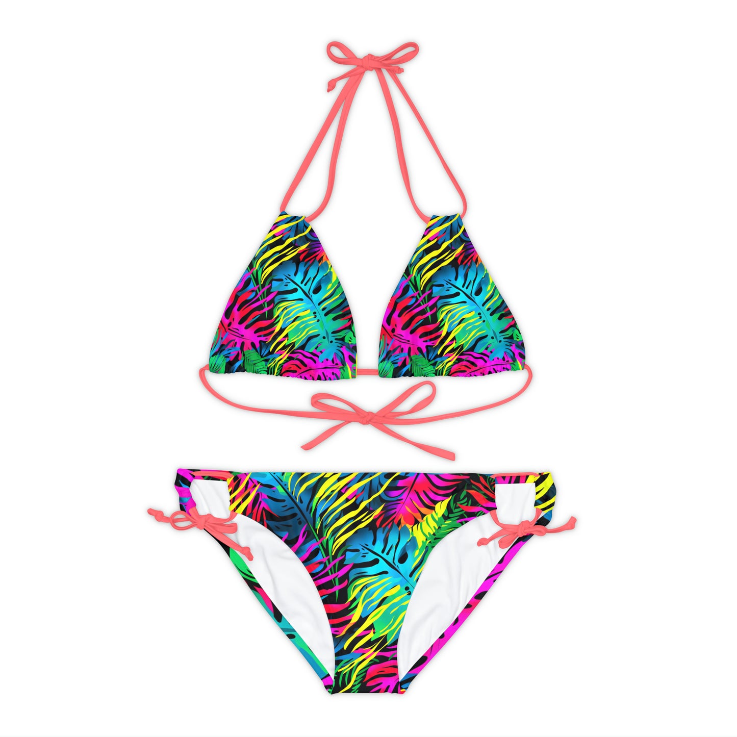 Neon Jungle Strappy Bikini Set
