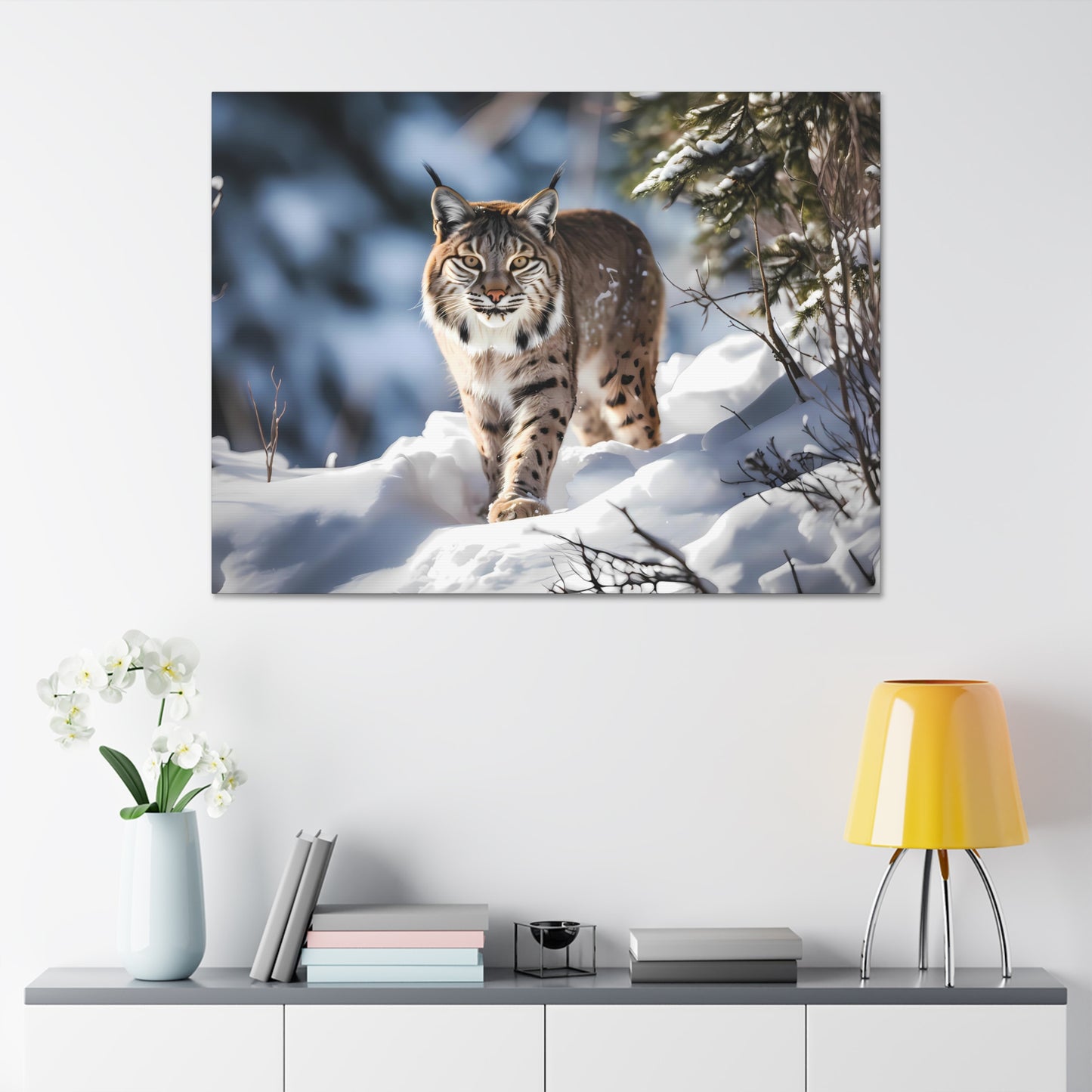 Cat Scratch Fever - Bobcat Canvas Art Print (1.5'')