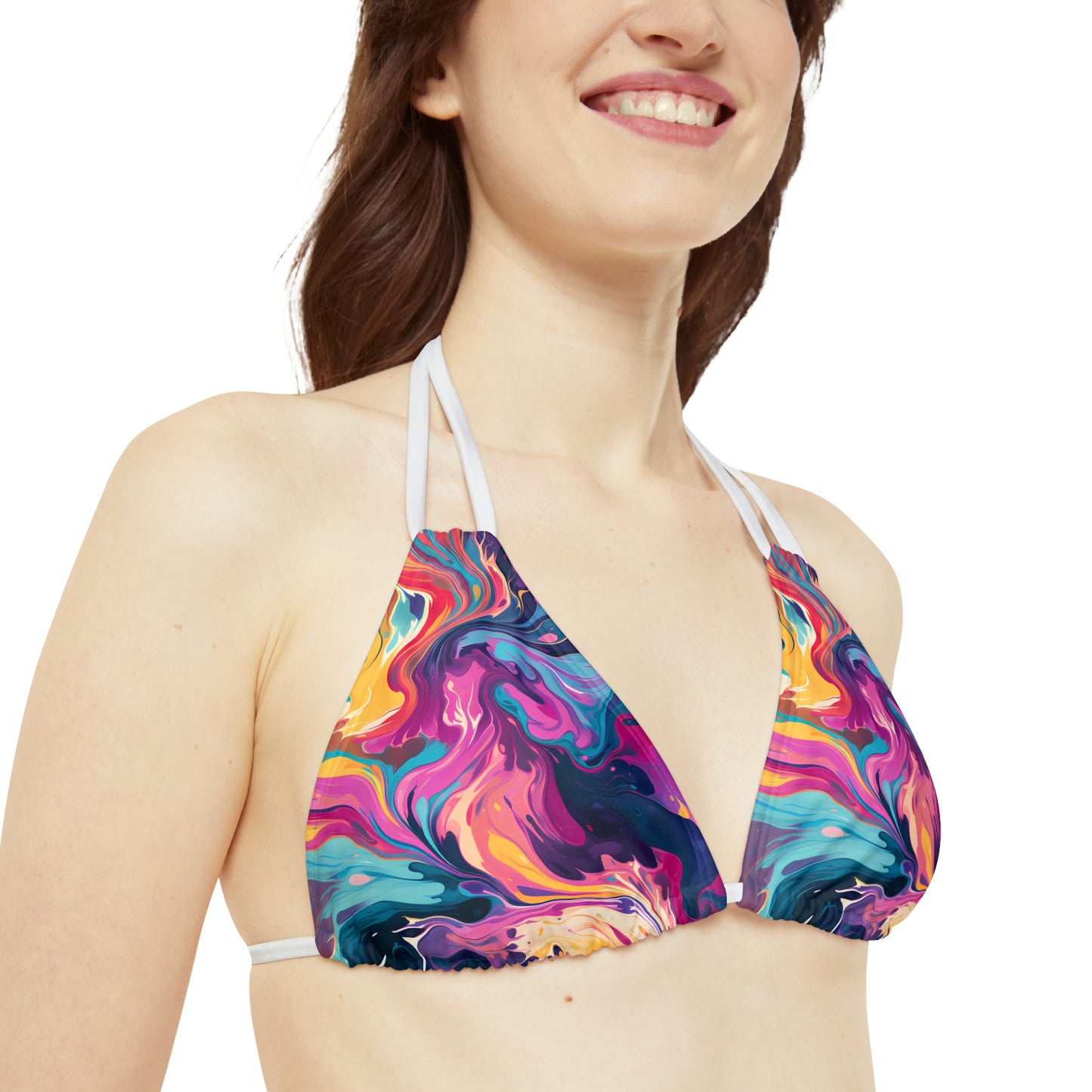 Tie-Dye Delight Strappy Bikini Set