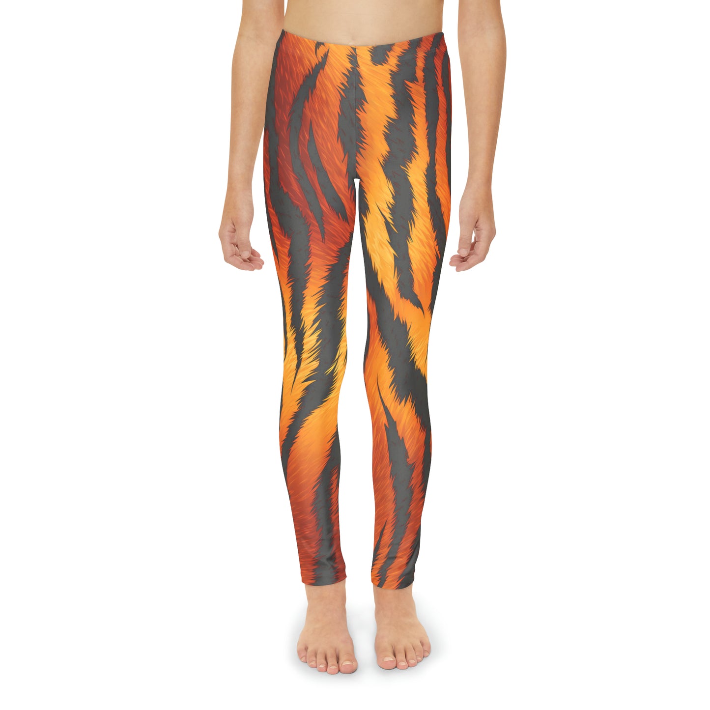 Tiger Print Girls Leggings