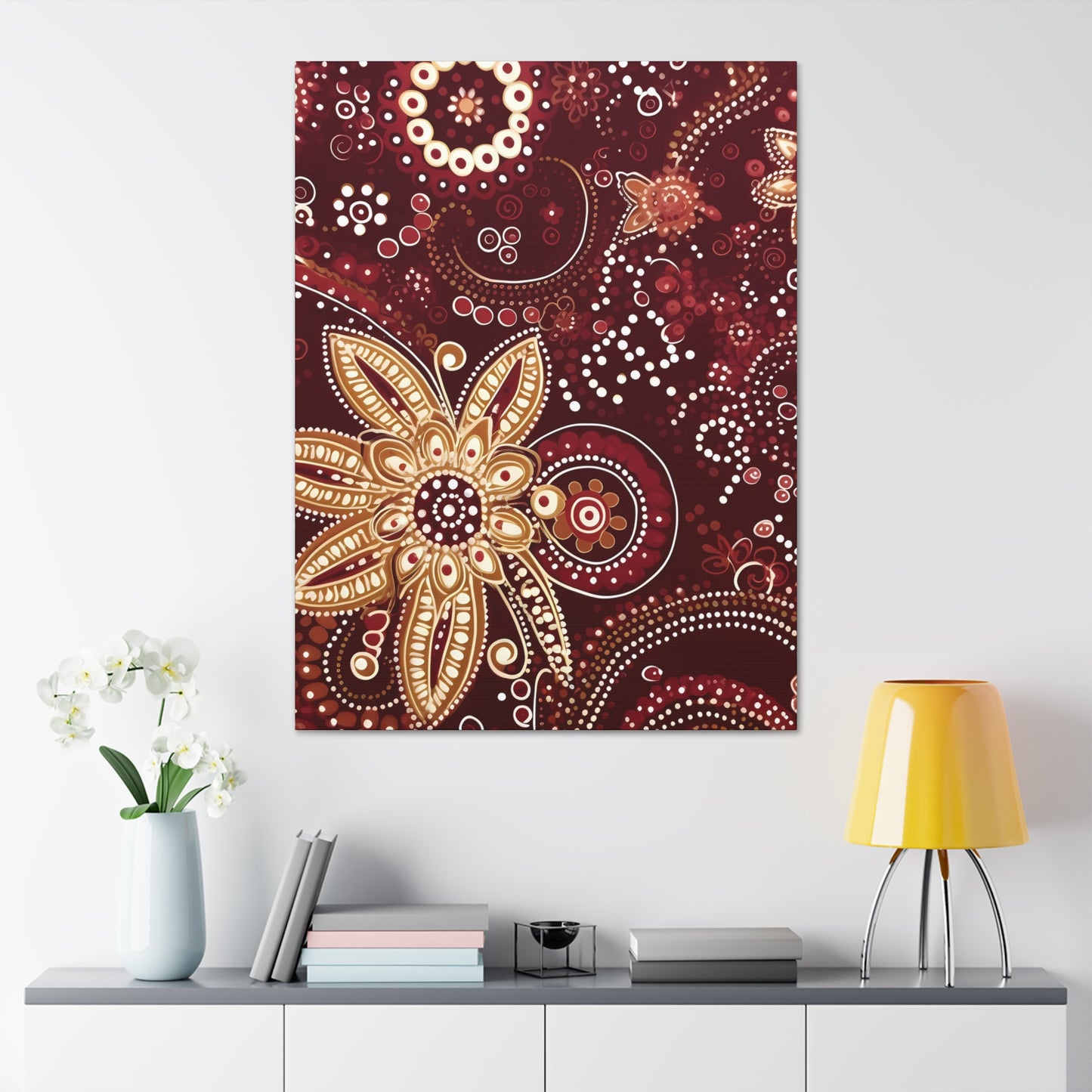 Maroon Flowery Paisley II