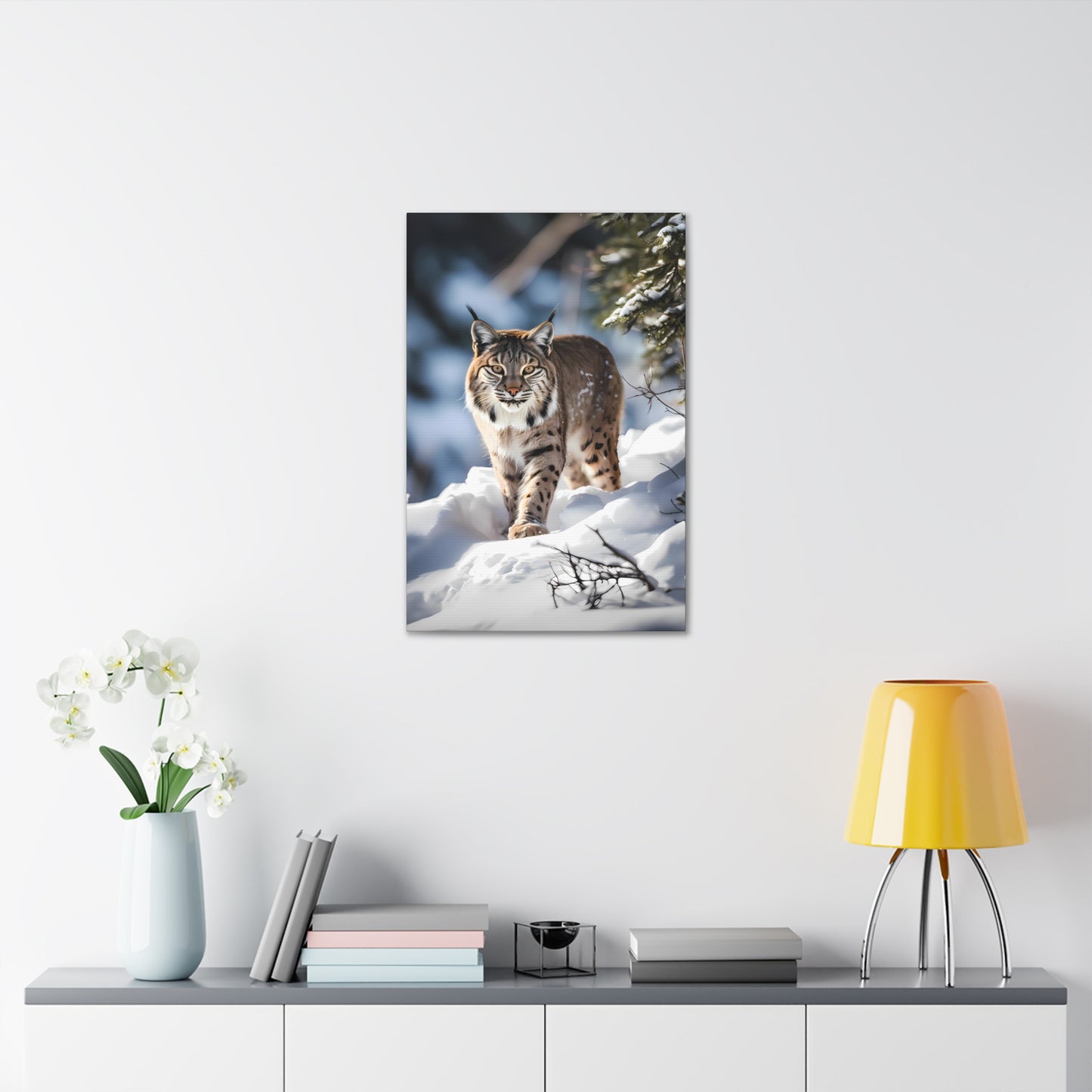 Cat Scratch Fever - Bobcat Canvas Art Print (1.5'')