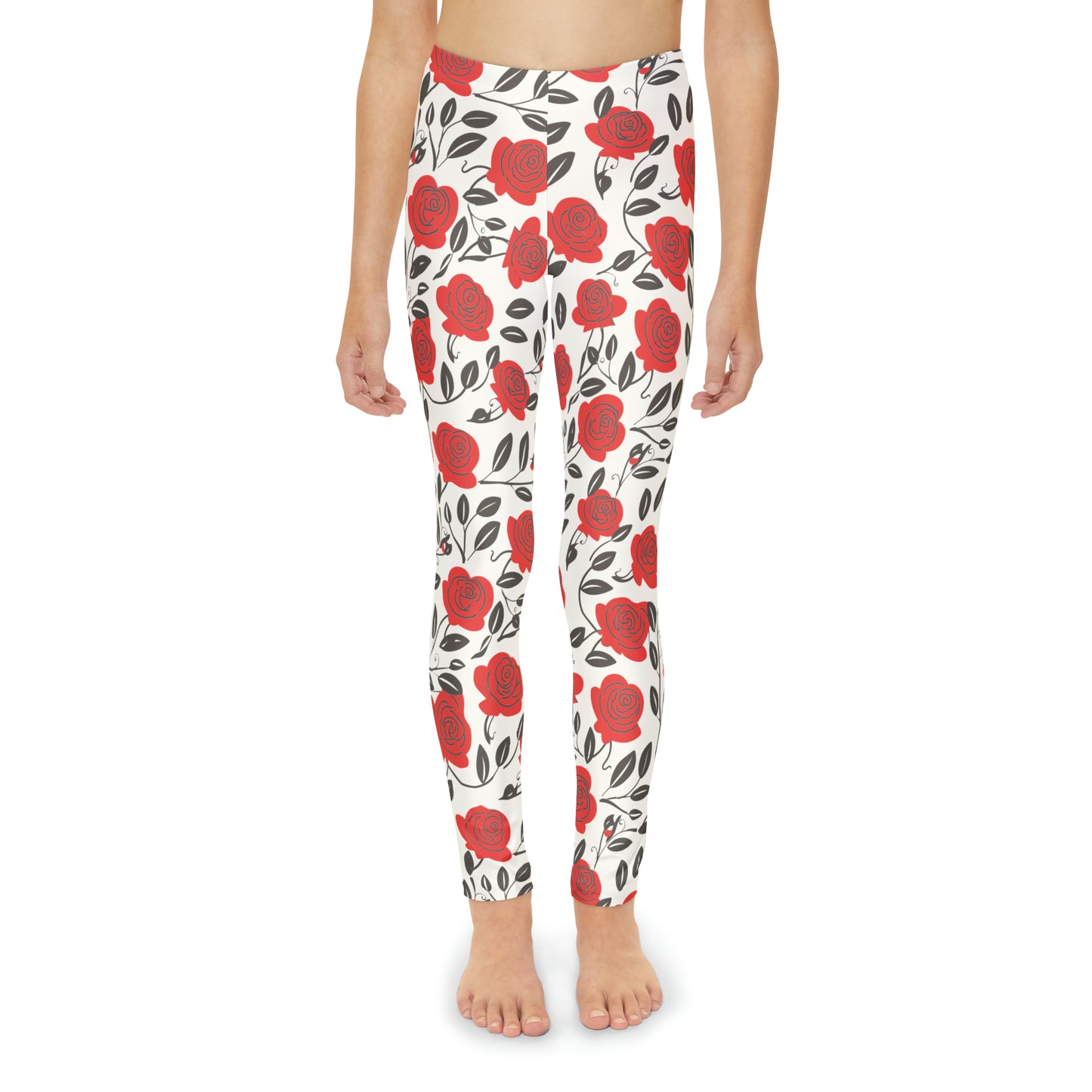Red Roses Girls Leggings