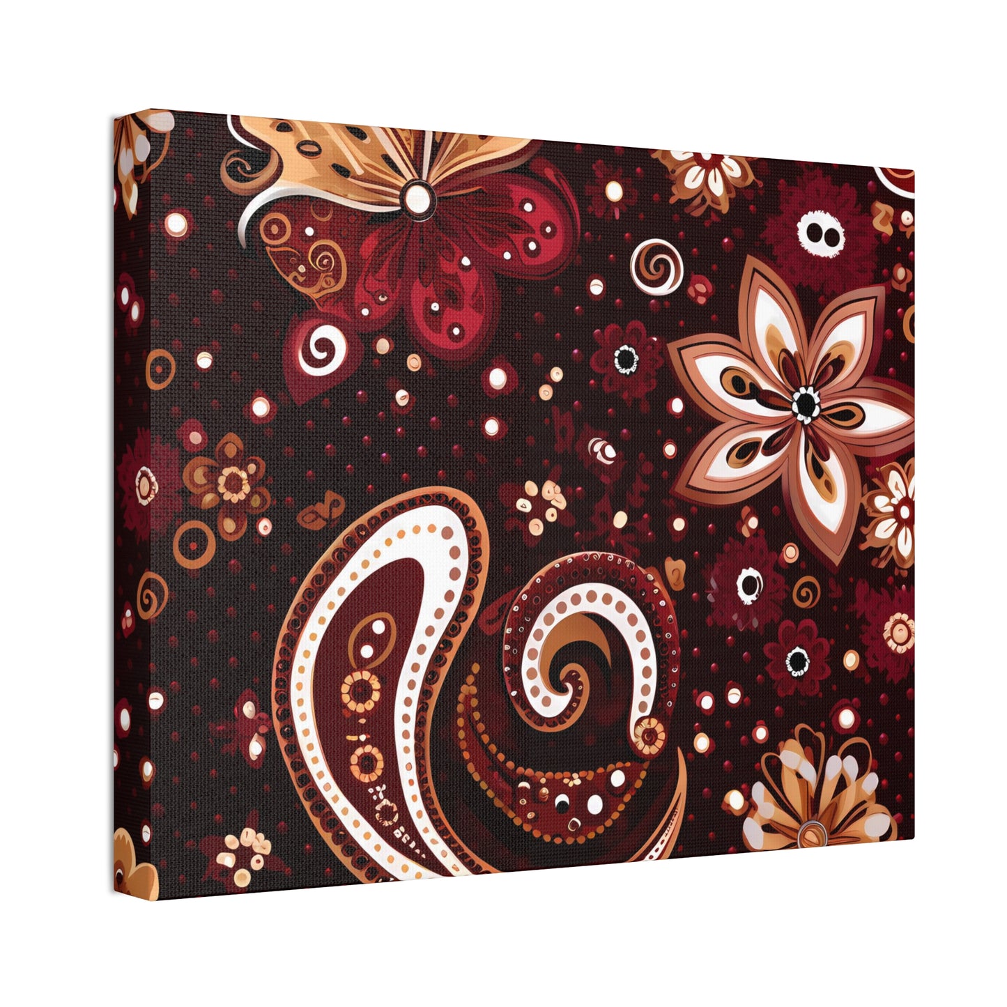 Maroon Flowery Paisley I