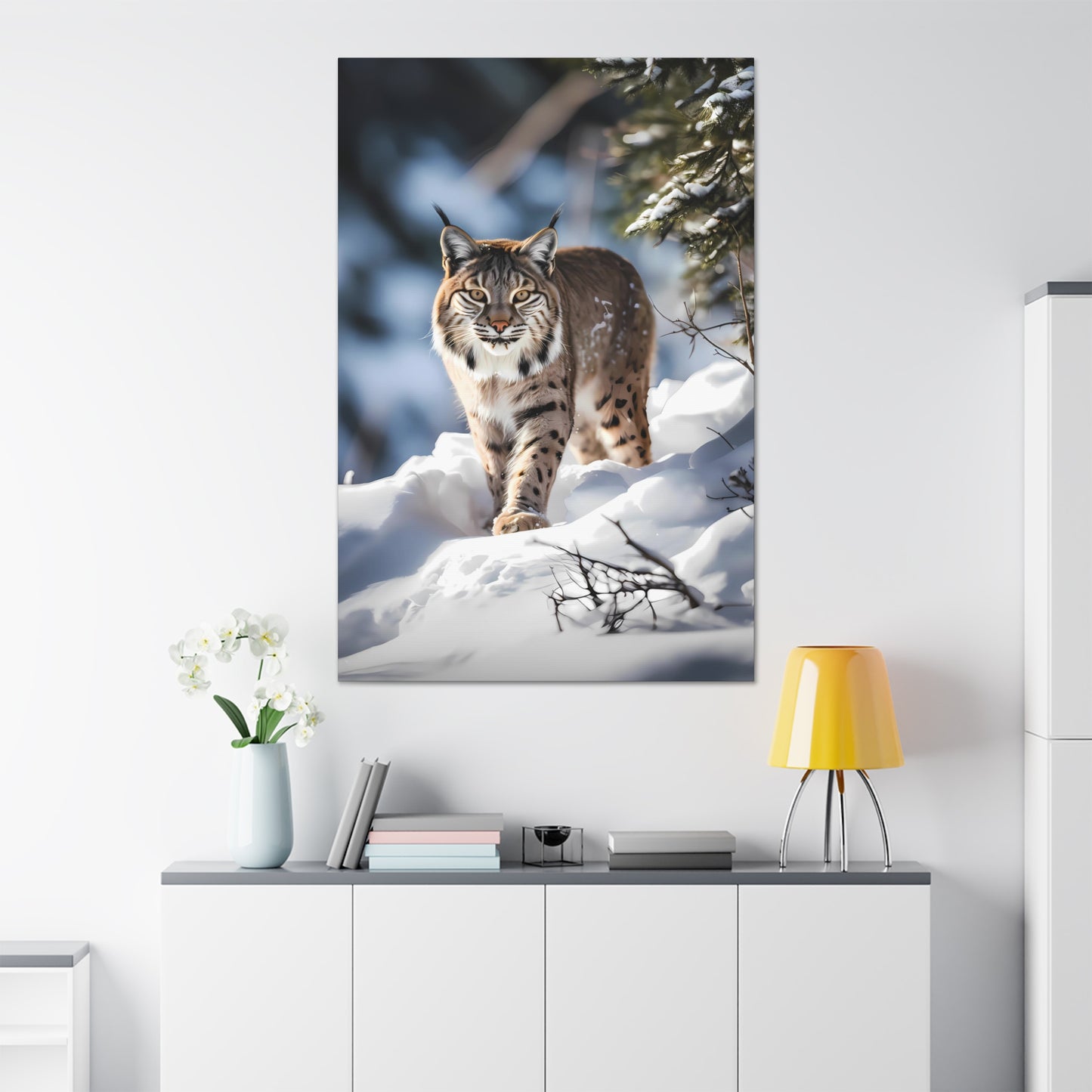 Cat Scratch Fever - Bobcat Canvas Art Print (1.5'')