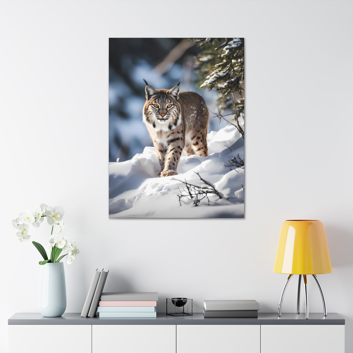 Cat Scratch Fever - Bobcat Canvas Art Print (1.5'')