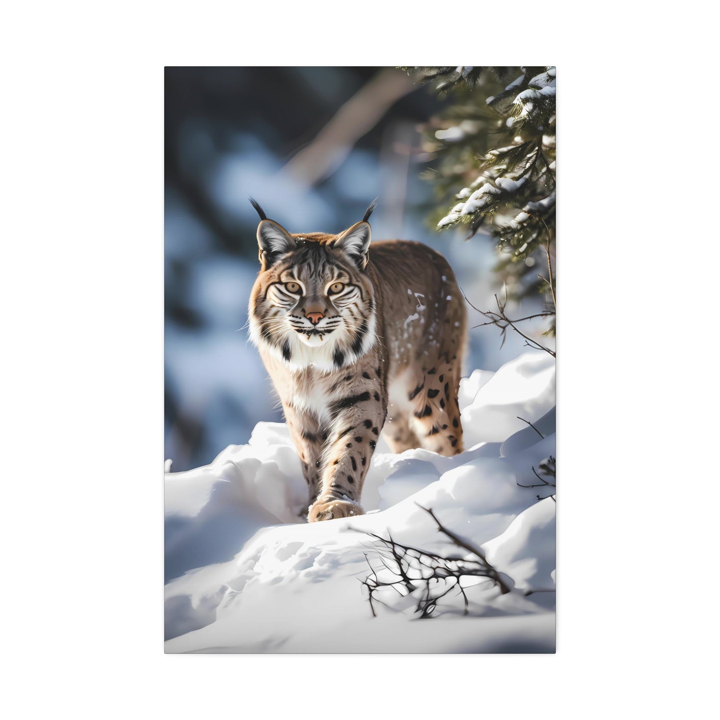 Cat Scratch Fever - Bobcat Canvas Art Print (1.5'')