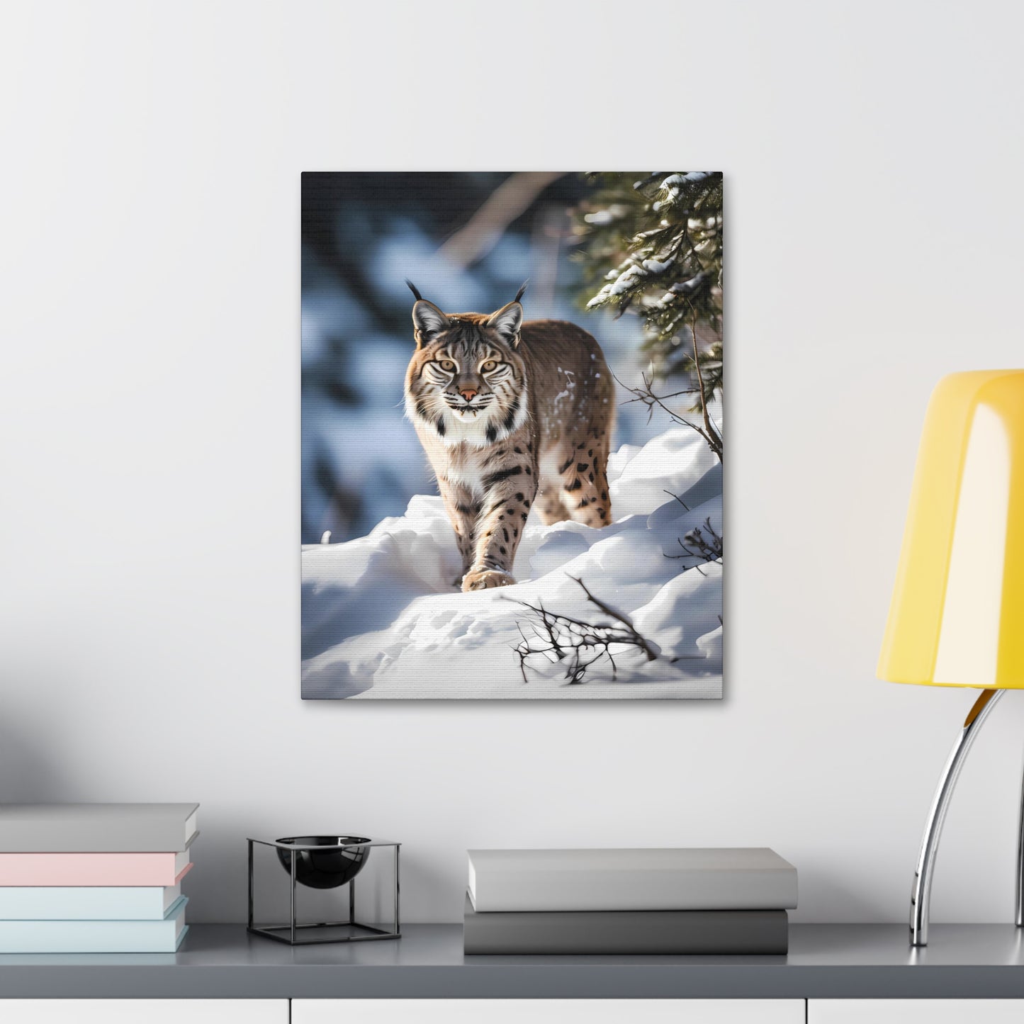 Cat Scratch Fever - Bobcat Canvas Art Print (1.5'')
