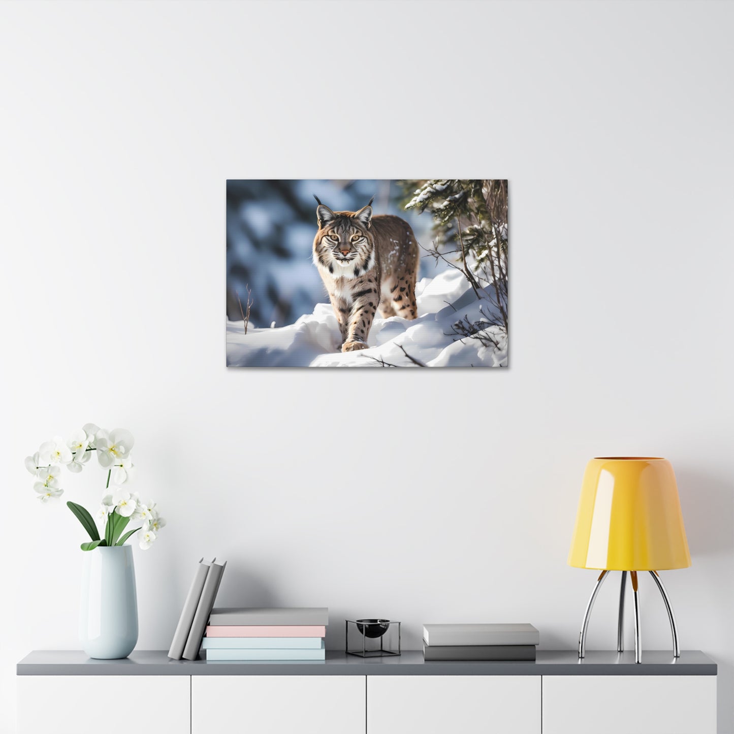 Cat Scratch Fever - Bobcat Canvas Art Print (1.5'')