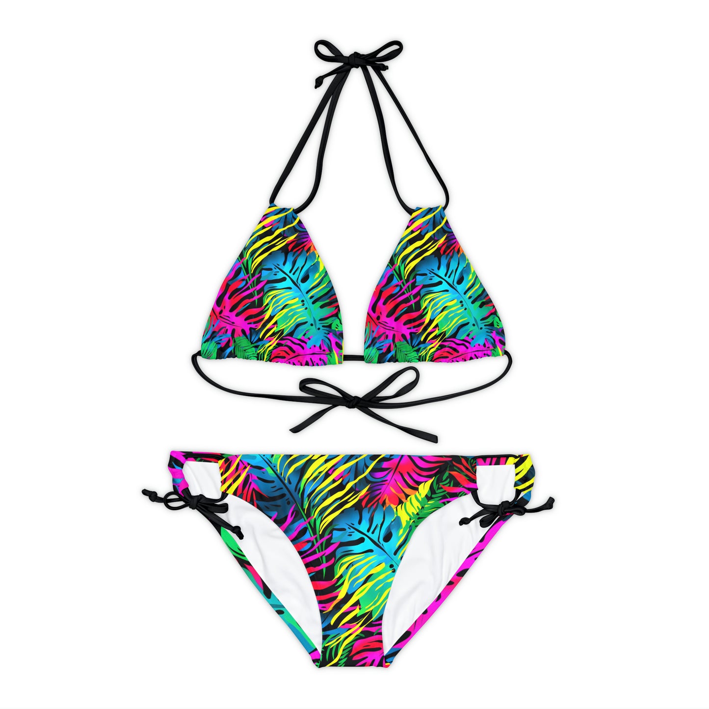 Neon Jungle Strappy Bikini Set