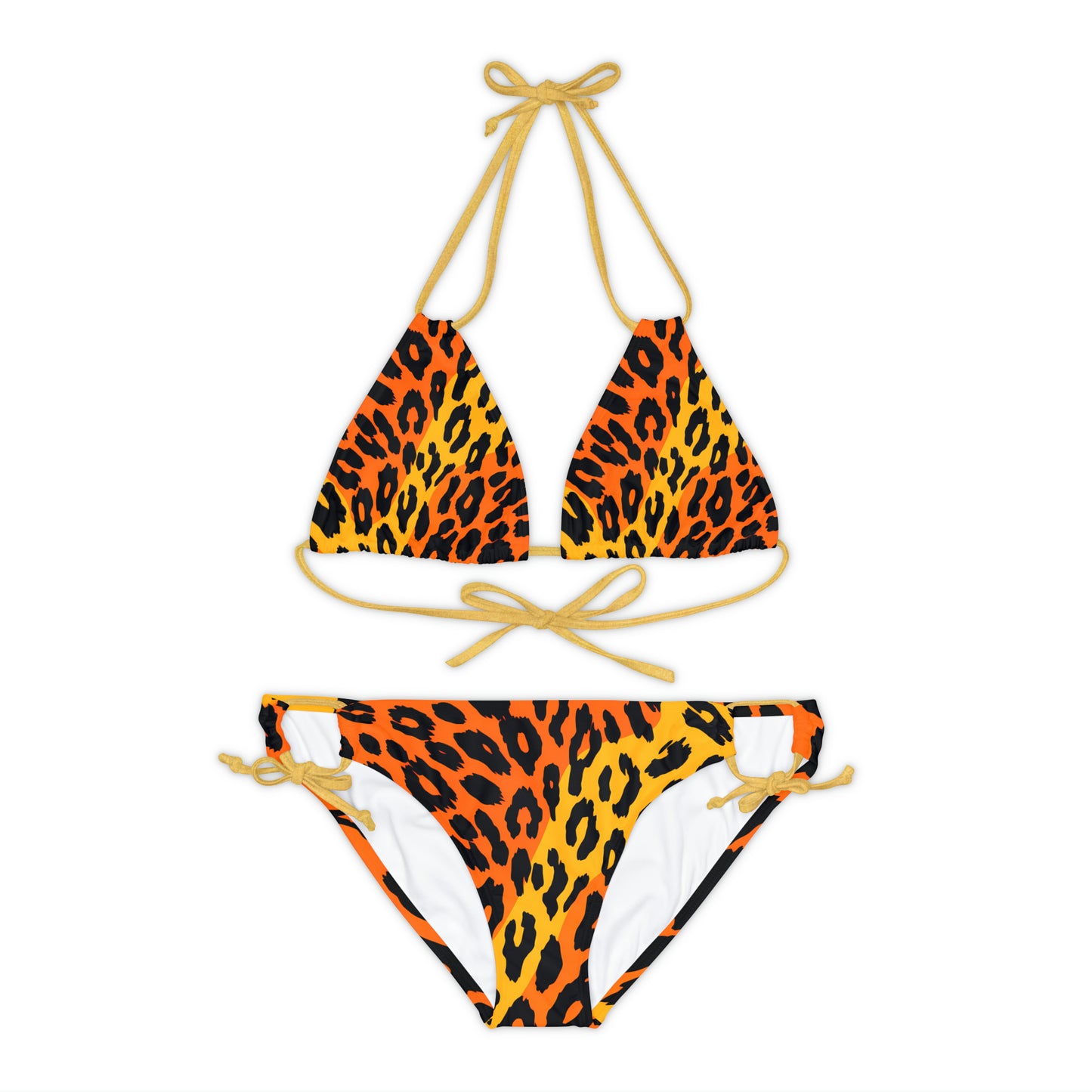 Leopard Print II Strappy Bikini Set