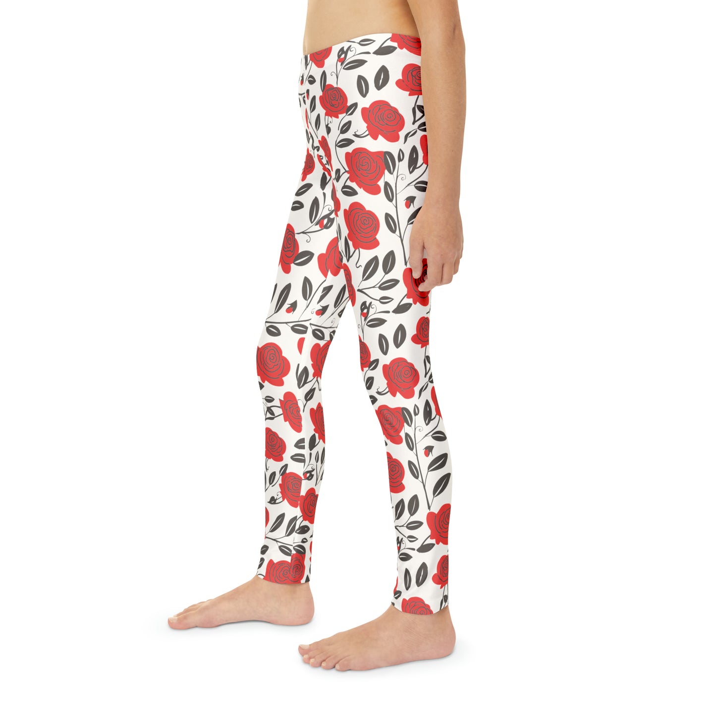 Red Roses Girls Leggings