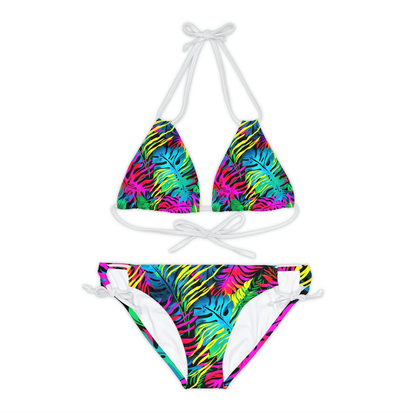 Neon Jungle Strappy Bikini Set