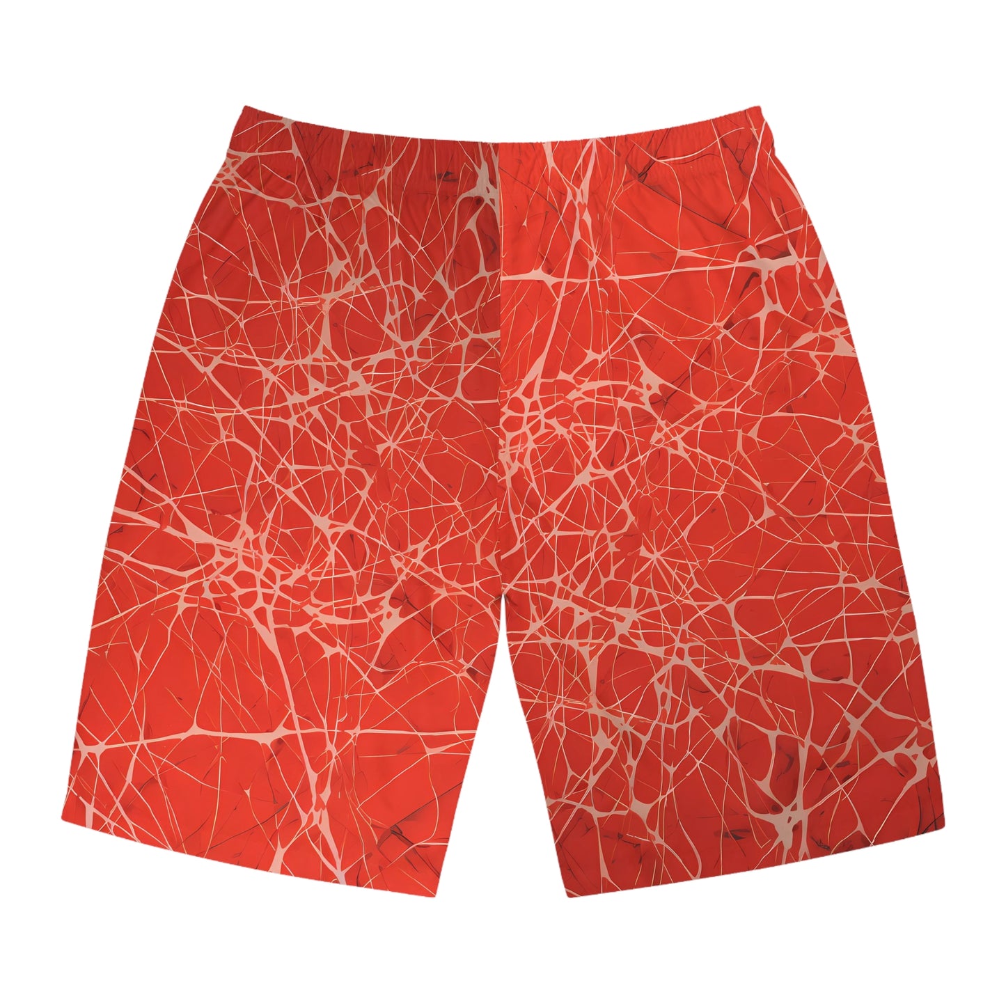 Red Fractured Board Shorts