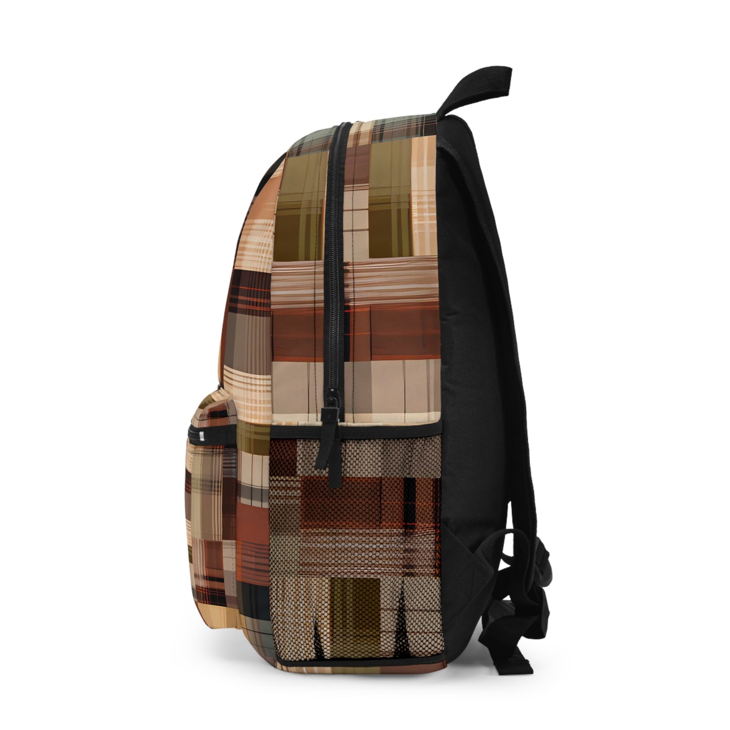 Abstract Plaid Backpack