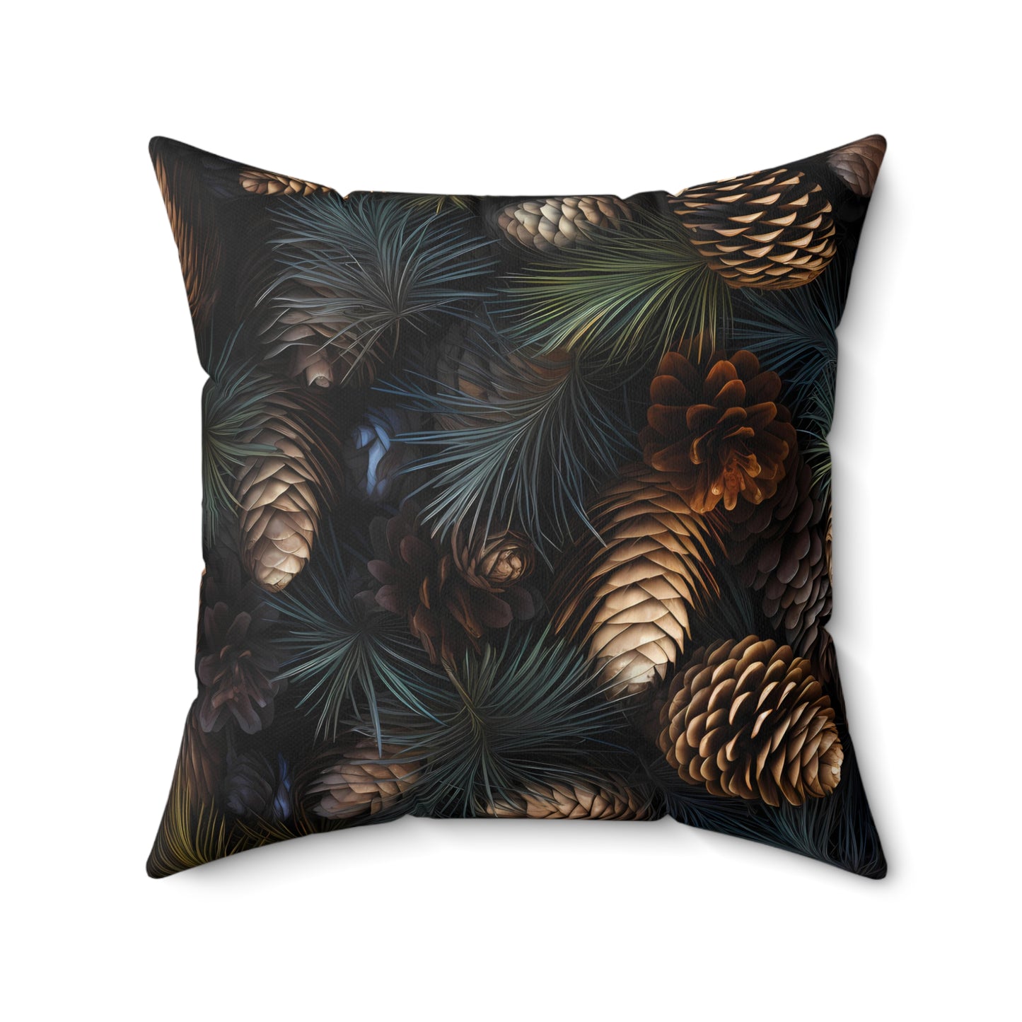 Forest Pine Faux Suede Square Pillow